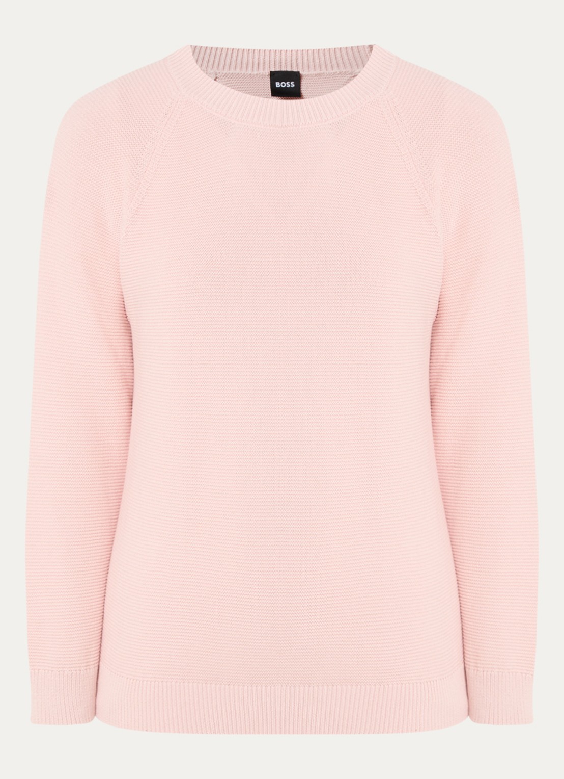 BOSS Fovila fijngebreide pullover met ronde hals - voorkant paars