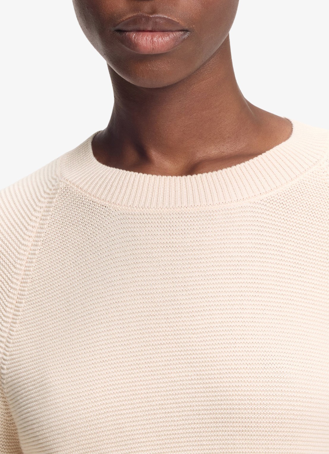BOSS Fovila fijngebreide pullover met ronde hals - detail 5 beige