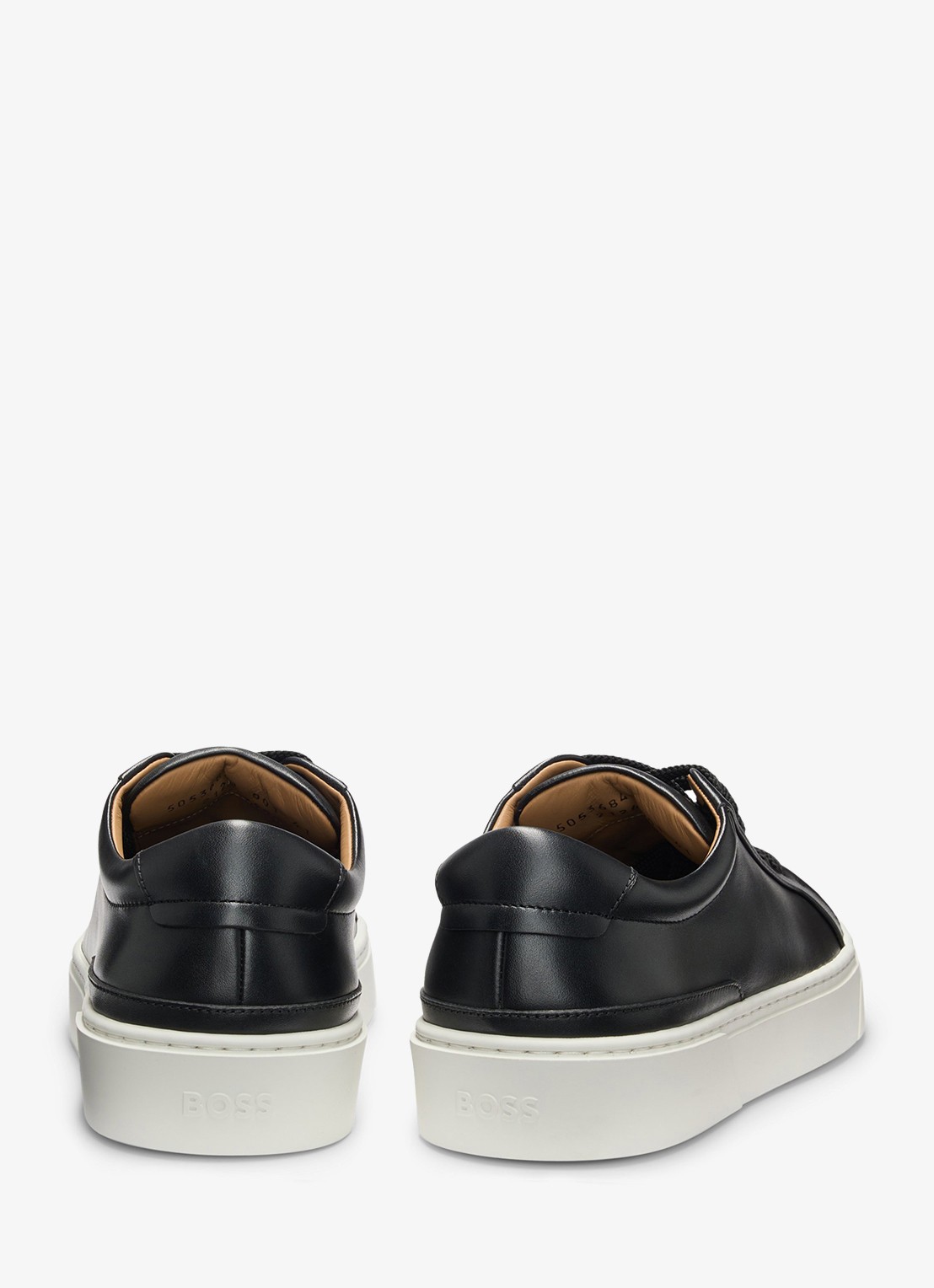 BOSS Gary sneaker van leer  - achterkant zwart