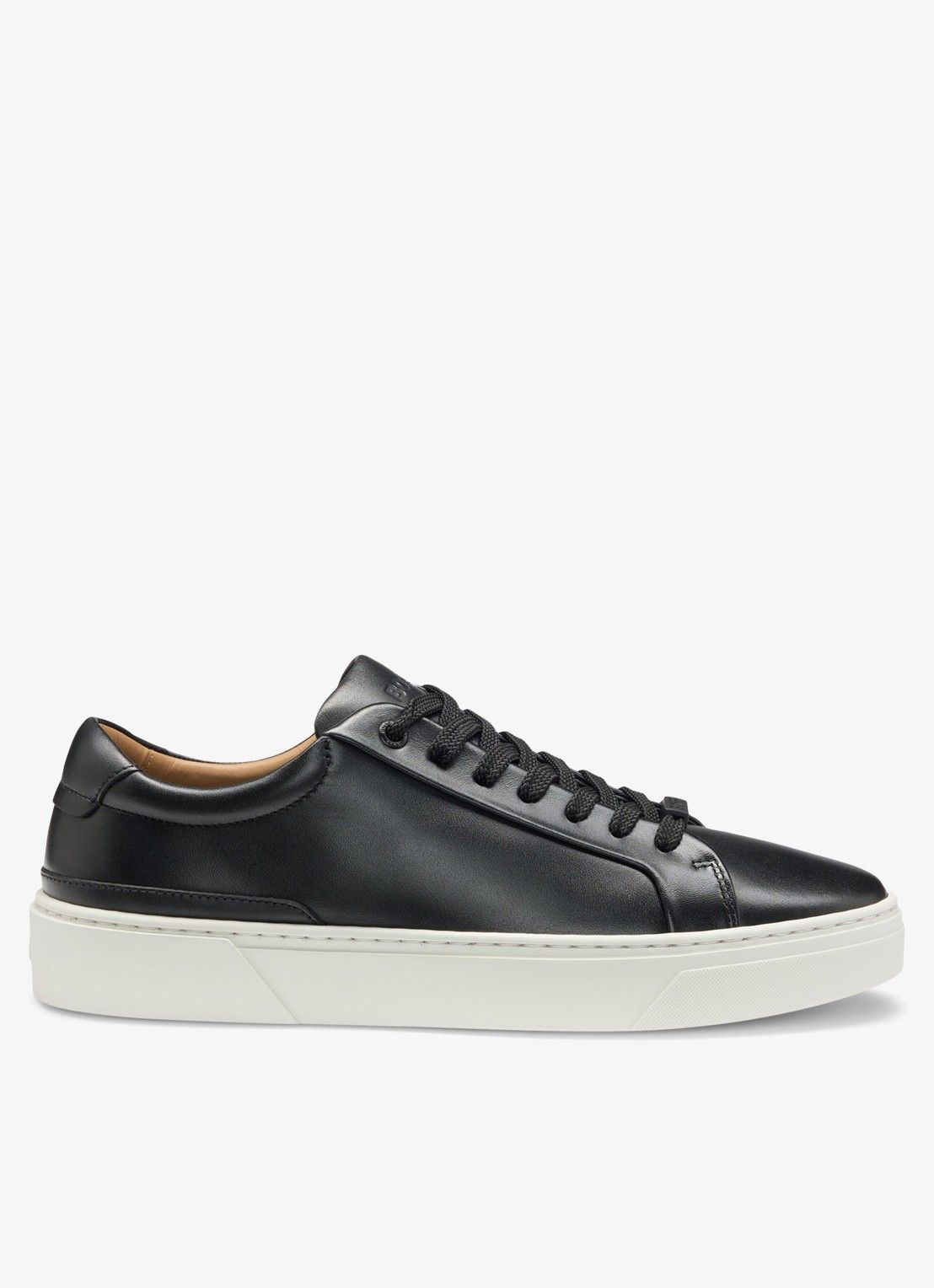 BOSS Gary sneaker van leer  - voorkant zwart