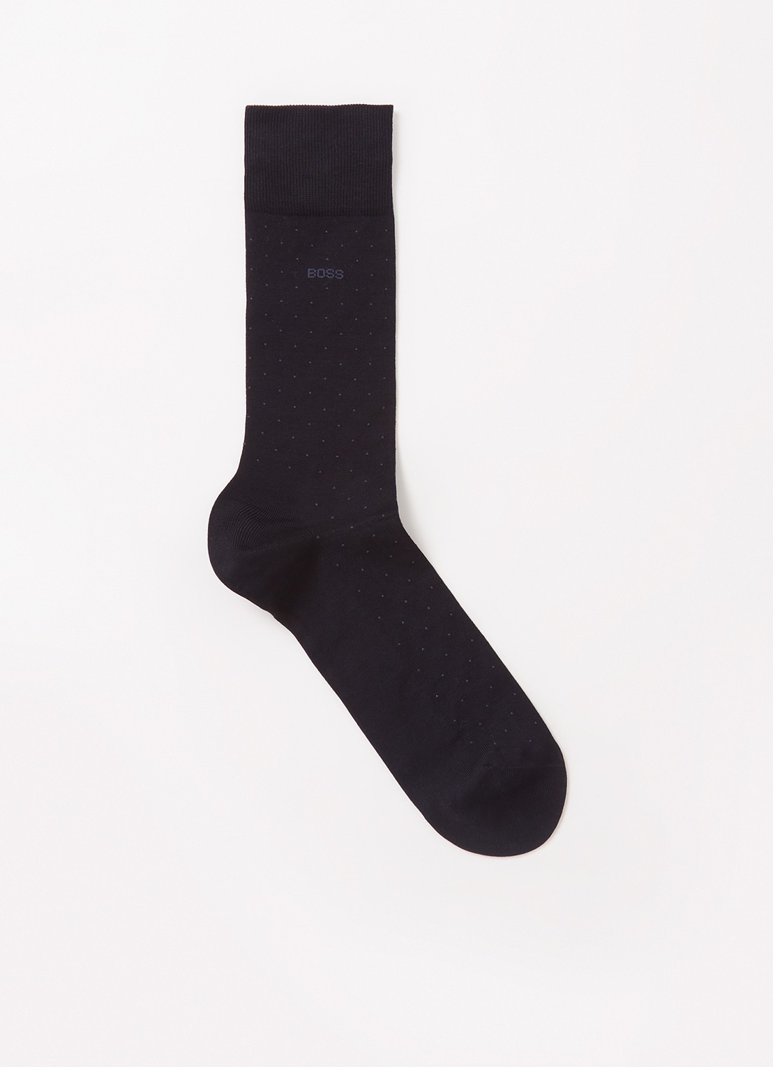BOSS George sokken met stippenprint - voorkant donkerblauw