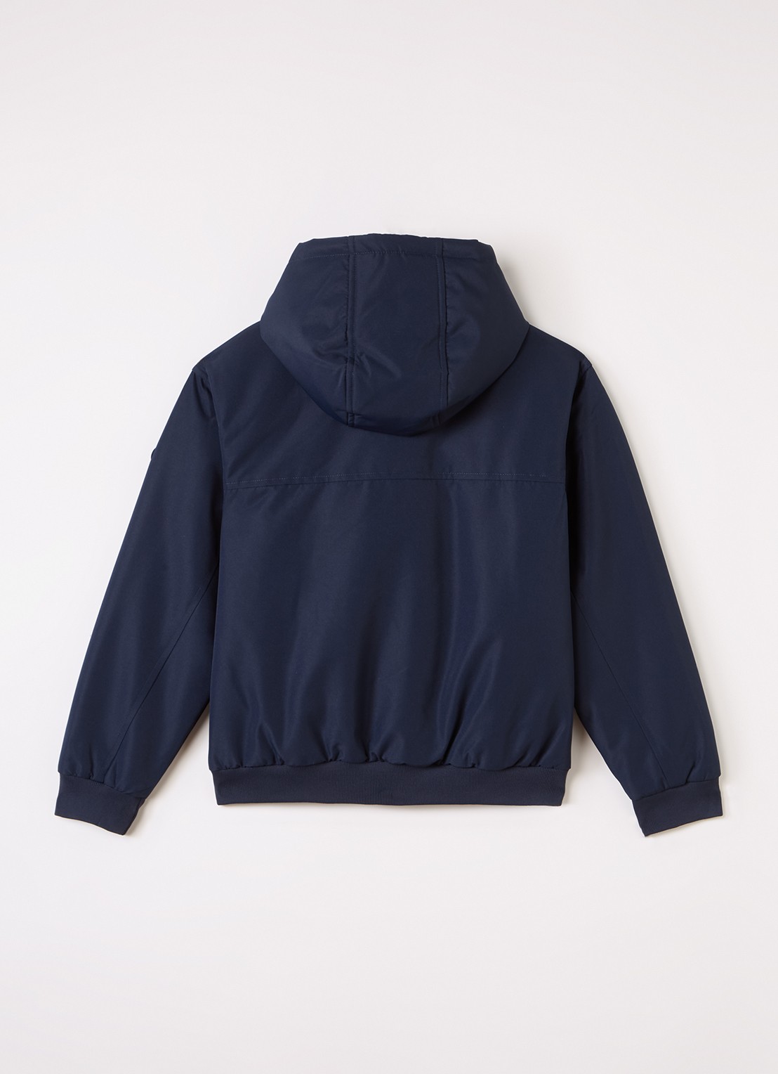 BOSS Gewatteerd jack met capuchon - achterkant 3 donkerblauw