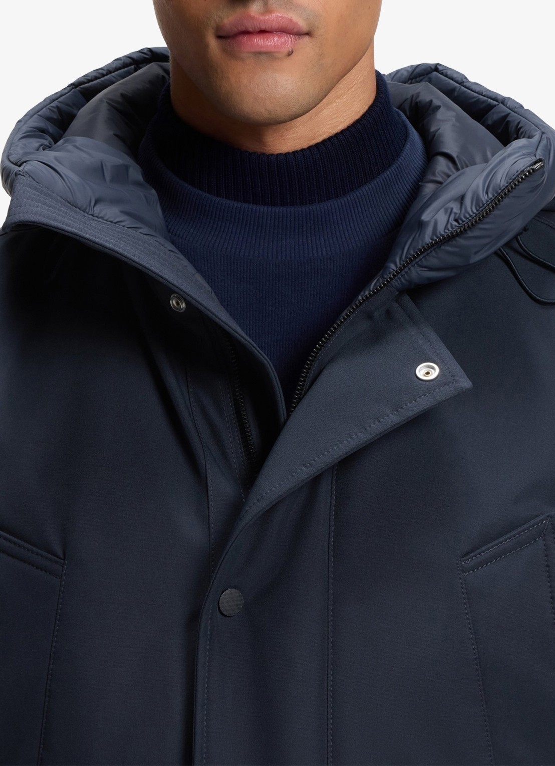 BOSS Gewatteerde parka met steekzakken - detail 5 blauw
