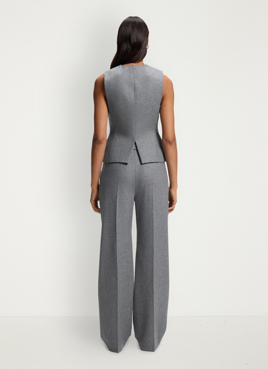 BOSS Gilet met V-hals - achterkant 6 grijs