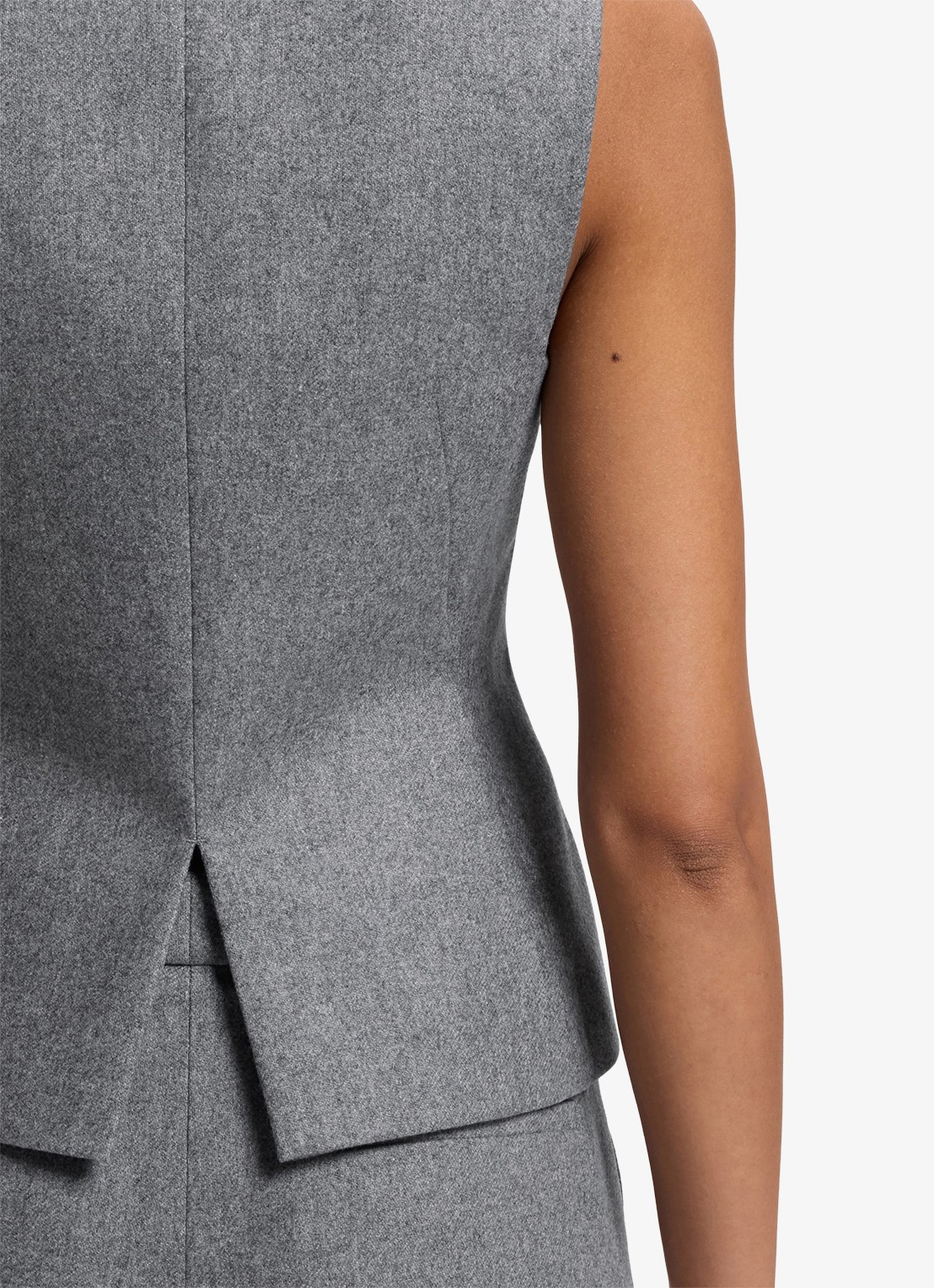 BOSS Gilet met V-hals - detail 3 grijs