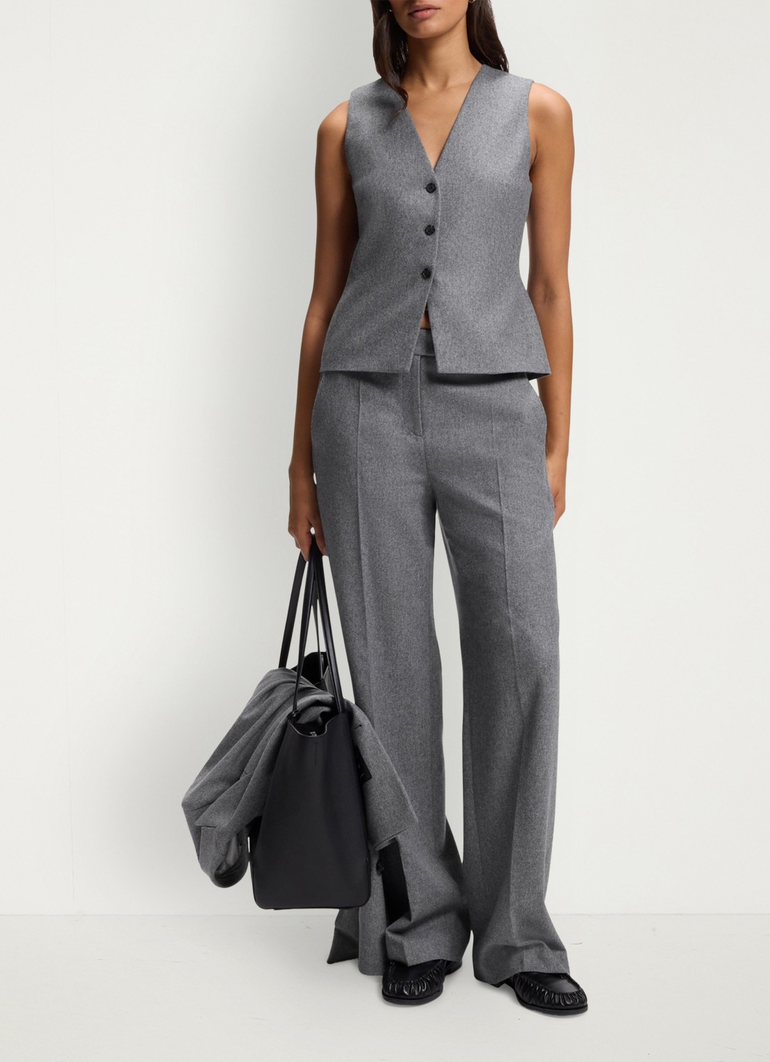 BOSS Gilet met V-hals - voorkant 5 grijs