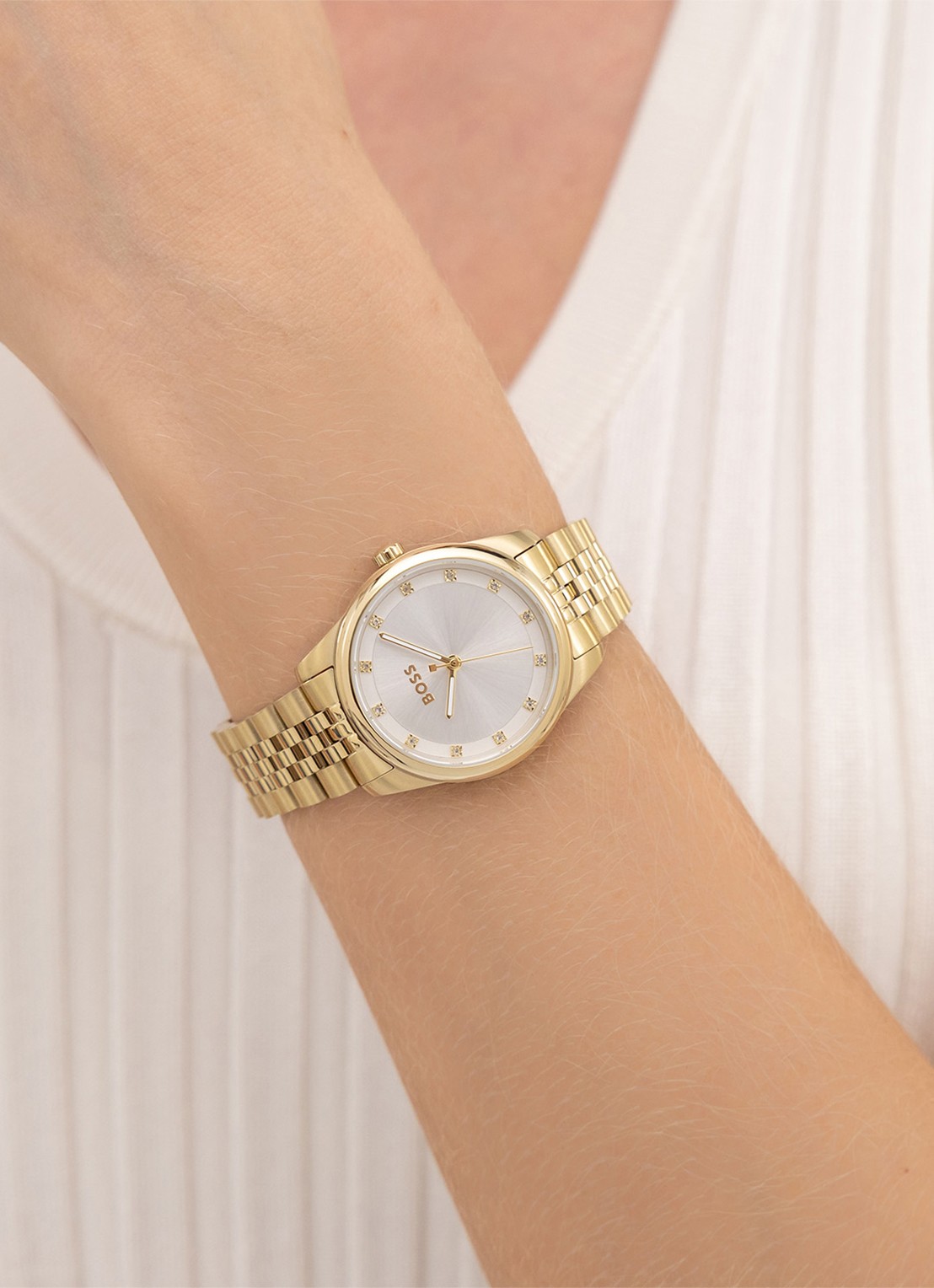 BOSS Graceful Precious horloge HB1502810 - voorkant 4 goud