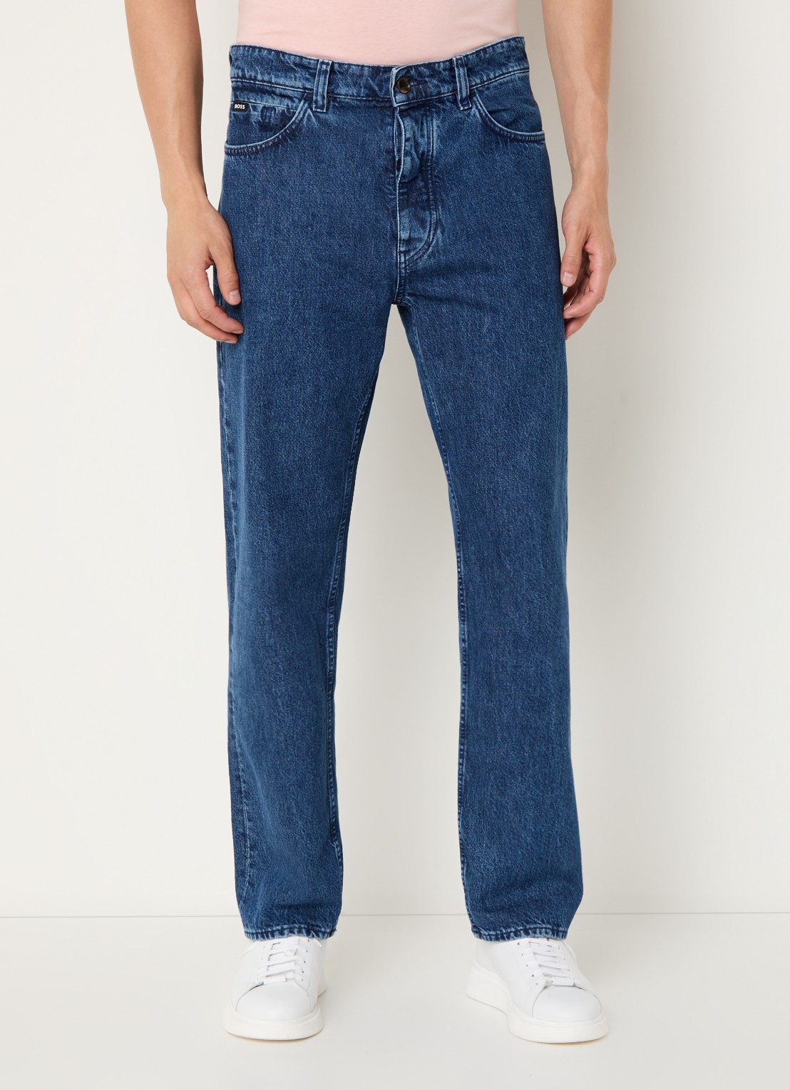 BOSS H-Akron straight leg jeans met donkere wassing - detail 2 indigo