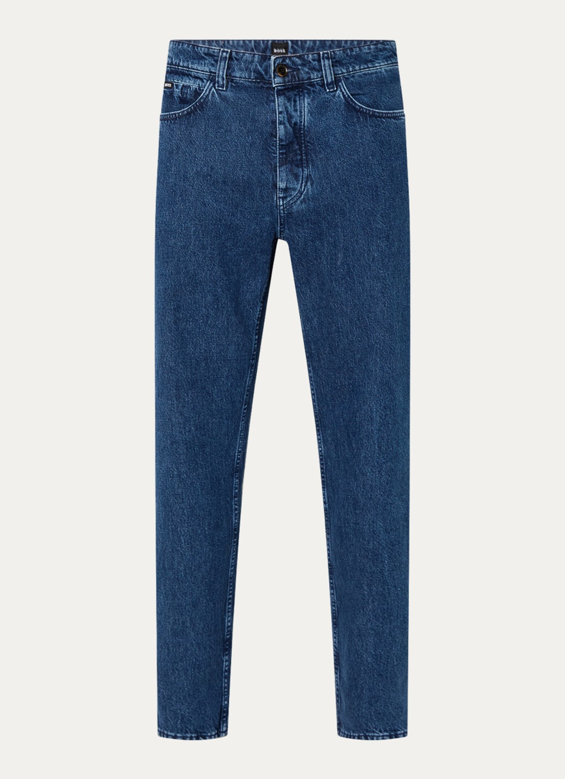 BOSS H-Akron straight leg jeans met donkere wassing - voorkant 4 indigo