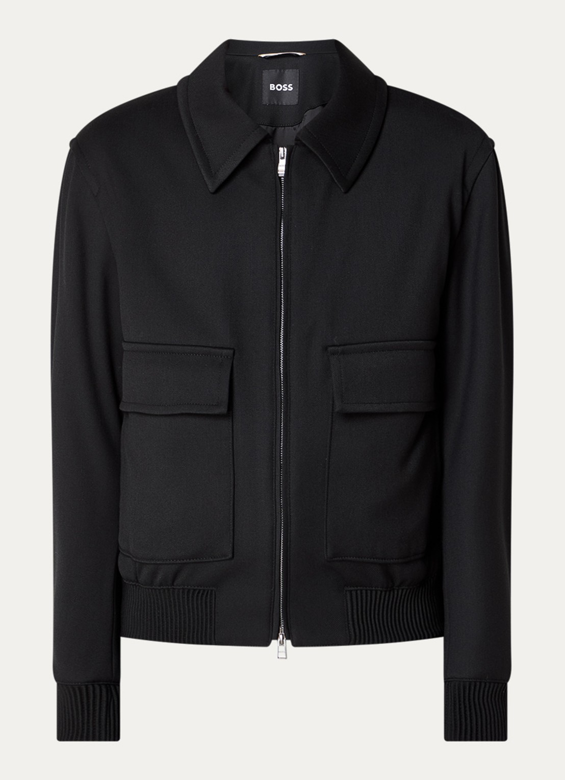 BOSS H-Charly-253 jack met klepzakken - voorkant zwart