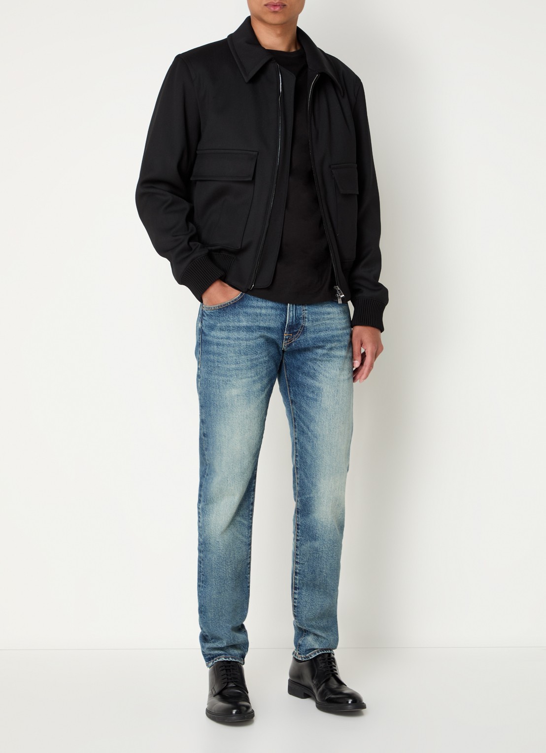 BOSS H-Charly-253 jack met klepzakken - voorkant 2 zwart