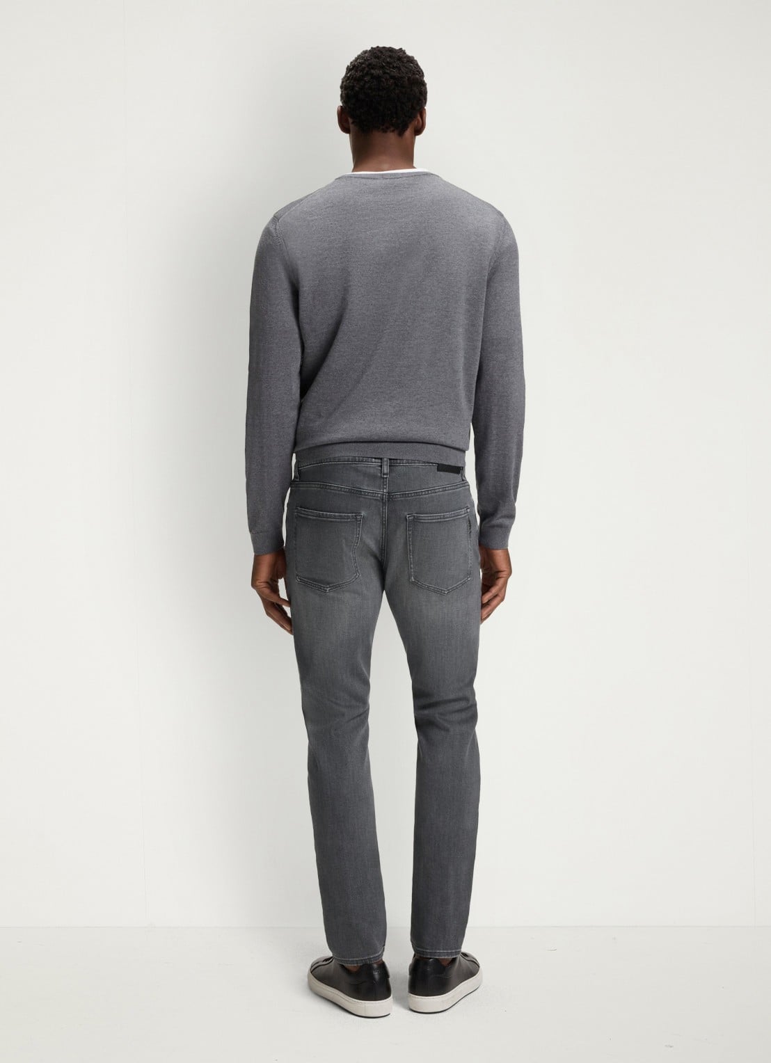 BOSS H-Delaware slim fit jeans met gekleurde wassing - detail 4 donkergrijs