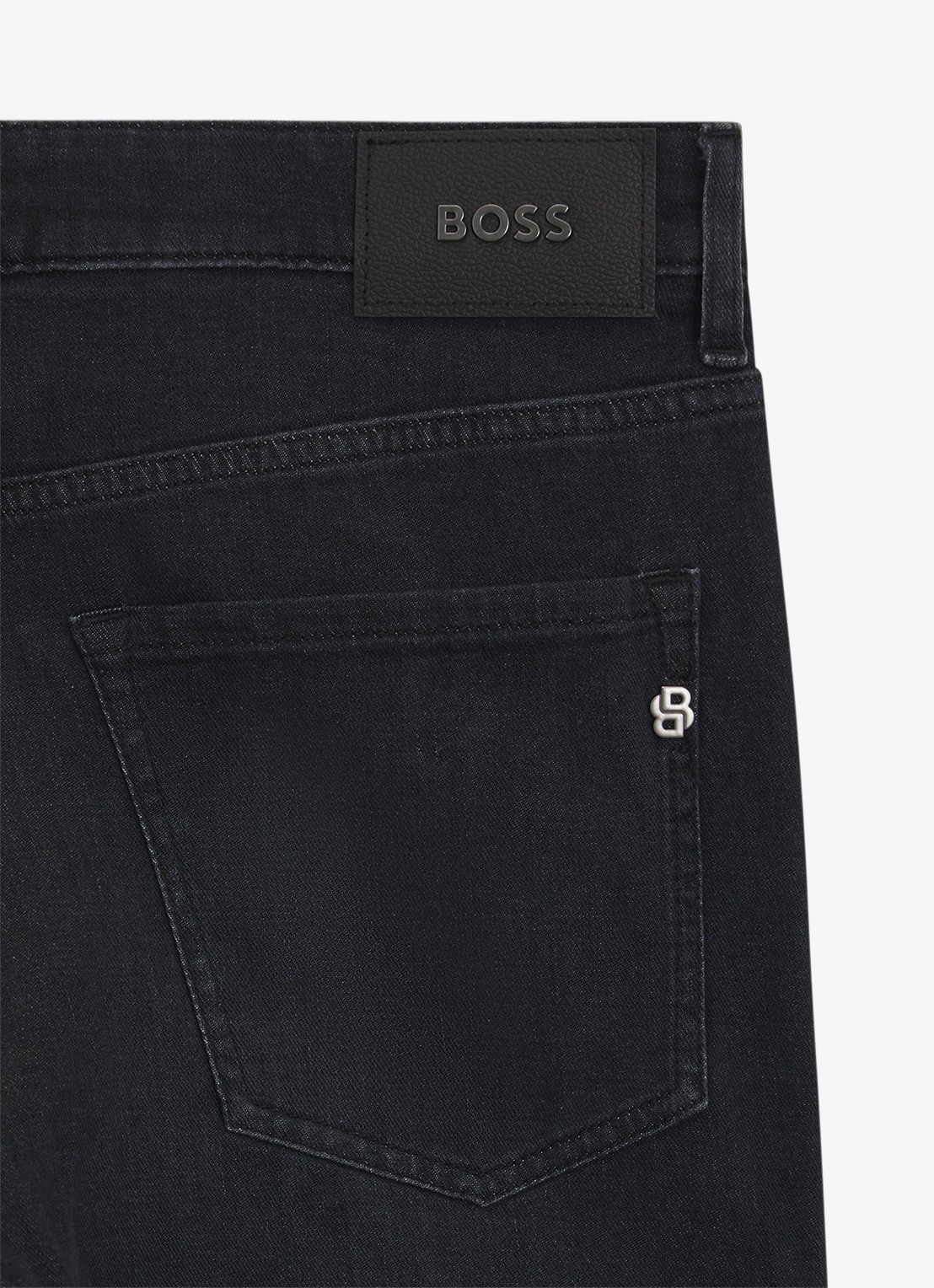 BOSS H-Delaware slim fit jeans met gekleurde wassing - detail 3 antraciet