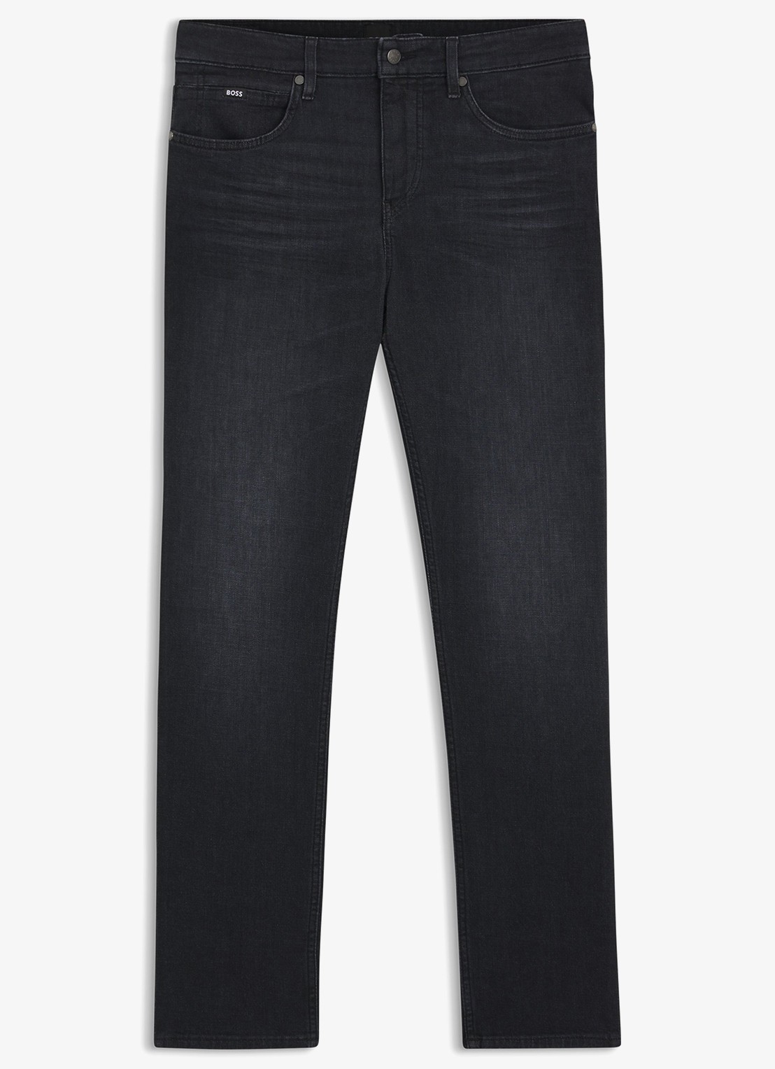 BOSS H-Delaware slim fit jeans met gekleurde wassing - voorkant 5 antraciet