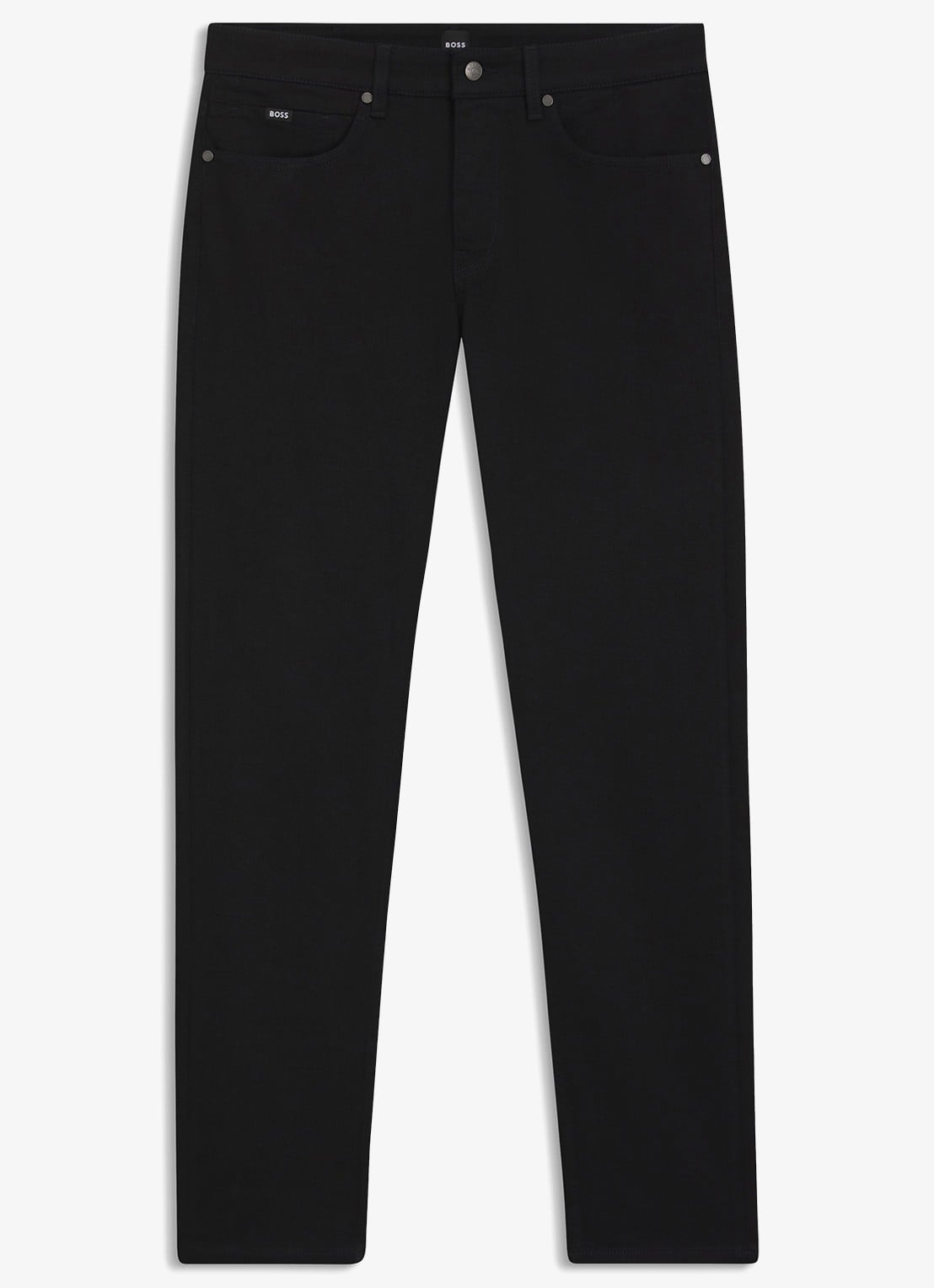 BOSS H-Delaware slim fit jeans met gekleurde wassing - voorkant zwart