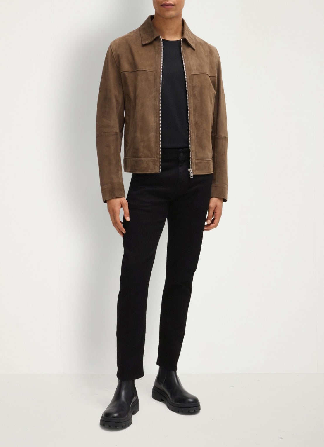 BOSS H-Delaware slim fit jeans met gekleurde wassing - voorkant 2 zwart