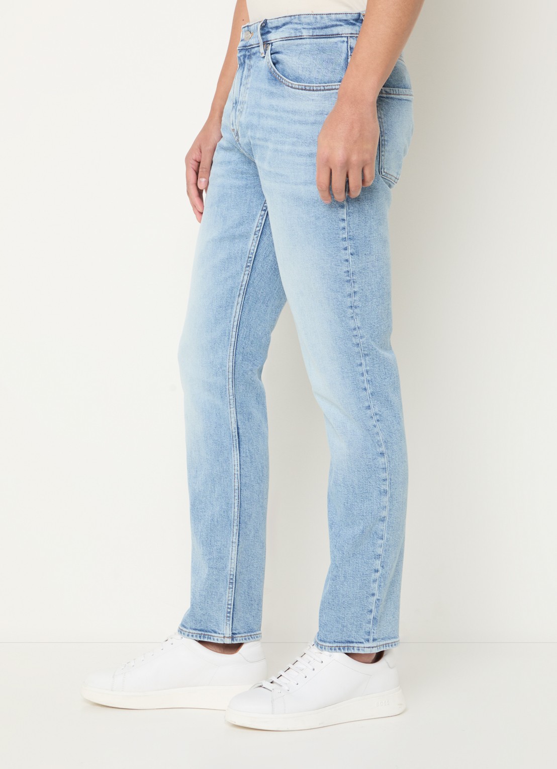 BOSS H-Delaware slim fit jeans met lichte wassing - detail 5 indigo
