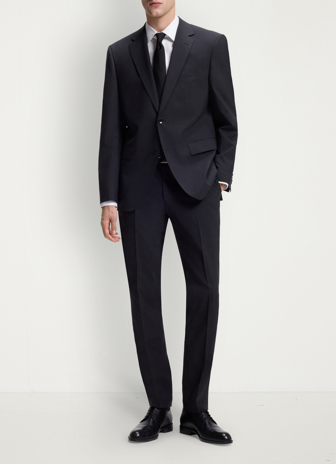 BOSS H-Hank-Kent slim fit overhemd - voorkant 6 wit
