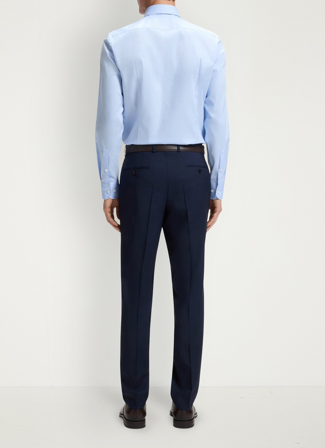 BOSS H-Hank-Kent slim fit overhemd - achterkant lichtblauw