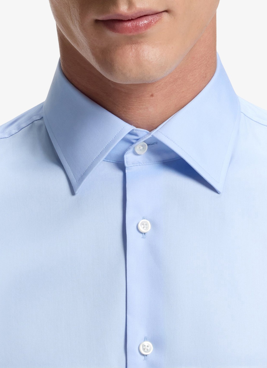 BOSS H-Hank-Kent slim fit overhemd - detail 4 lichtblauw