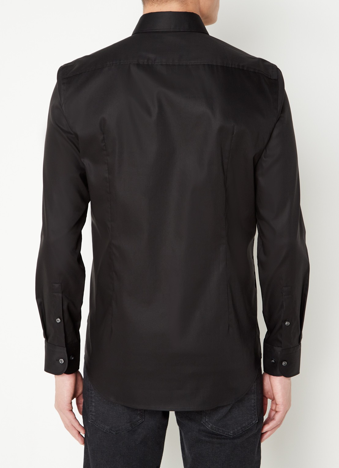 BOSS H-Hank-Kent slim fit overhemd - achterkant zwart