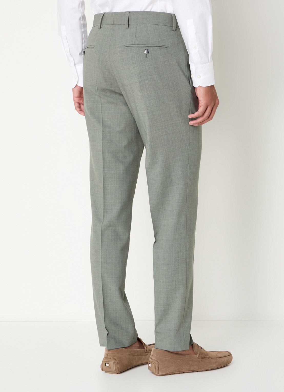 BOSS H-Jeckson regular fit 2-delig pak in scheerwolblend - achterkant 2 olijfgroen