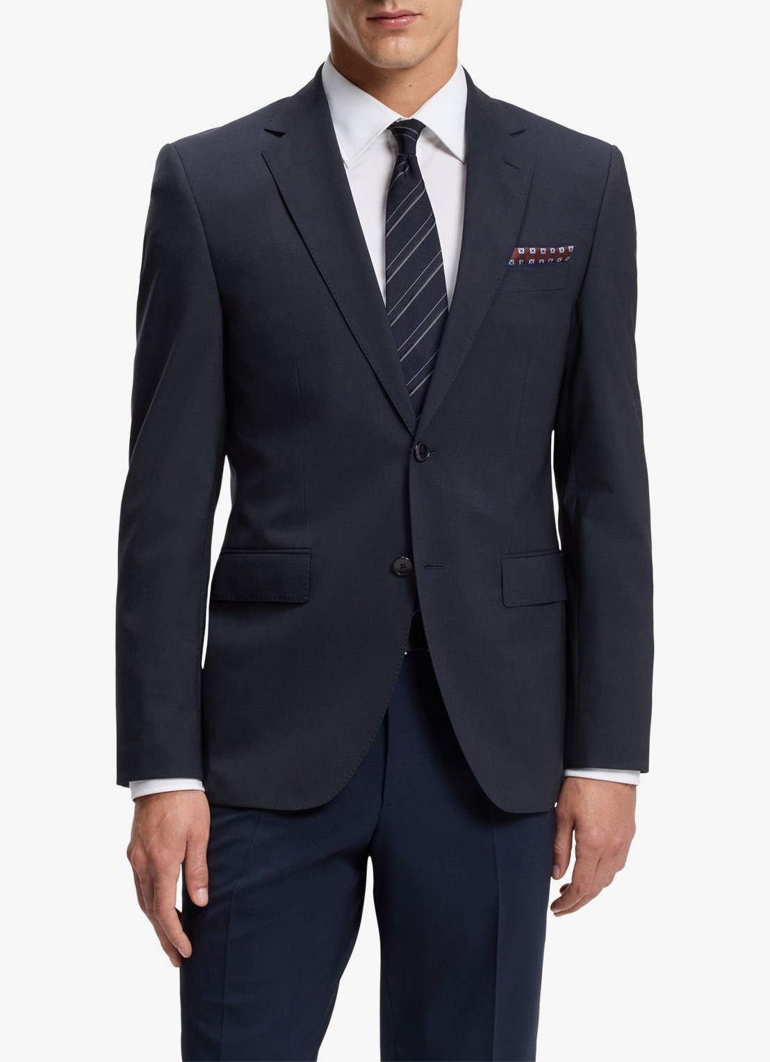 BOSS H-Jeckson regular fit 2-delig pak in scheerwolblend - detail 3 donkerblauw