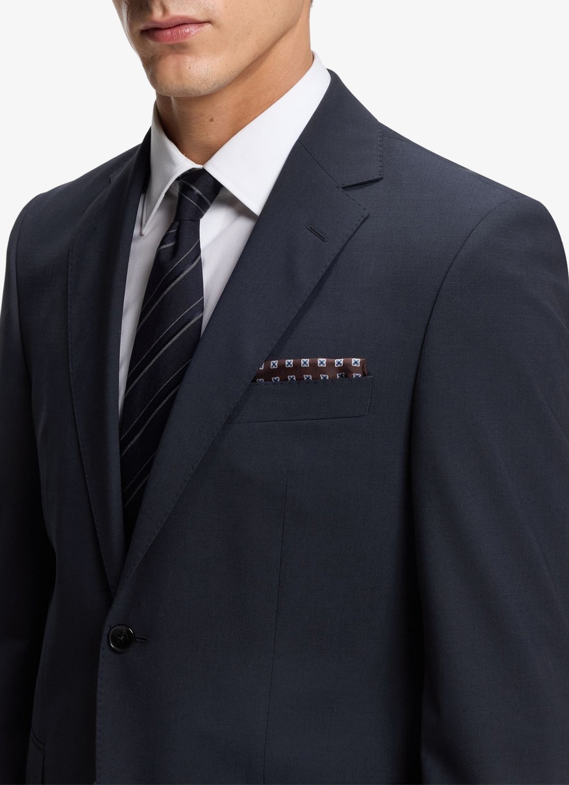 BOSS H-Jeckson regular fit 2-delig pak in scheerwolblend - detail 4 donkerblauw