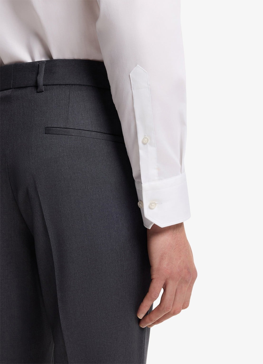 BOSS H-Joe-Kent regular fit strijkvrij overhemd - detail 2 wit