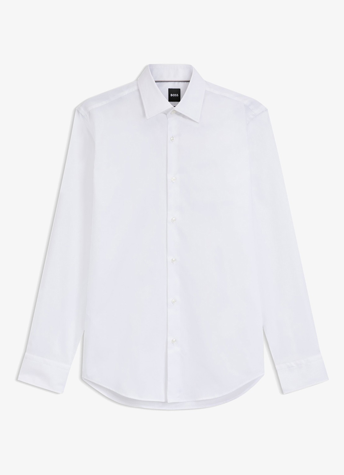 BOSS H-Joe-Kent regular fit strijkvrij overhemd - voorkant 4 wit