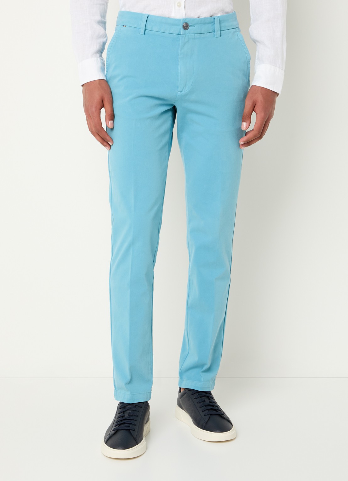 BOSS H-Kaiton1 slim fit chino met steekzakken - detail 4 light/pastel blue-453 / blauw