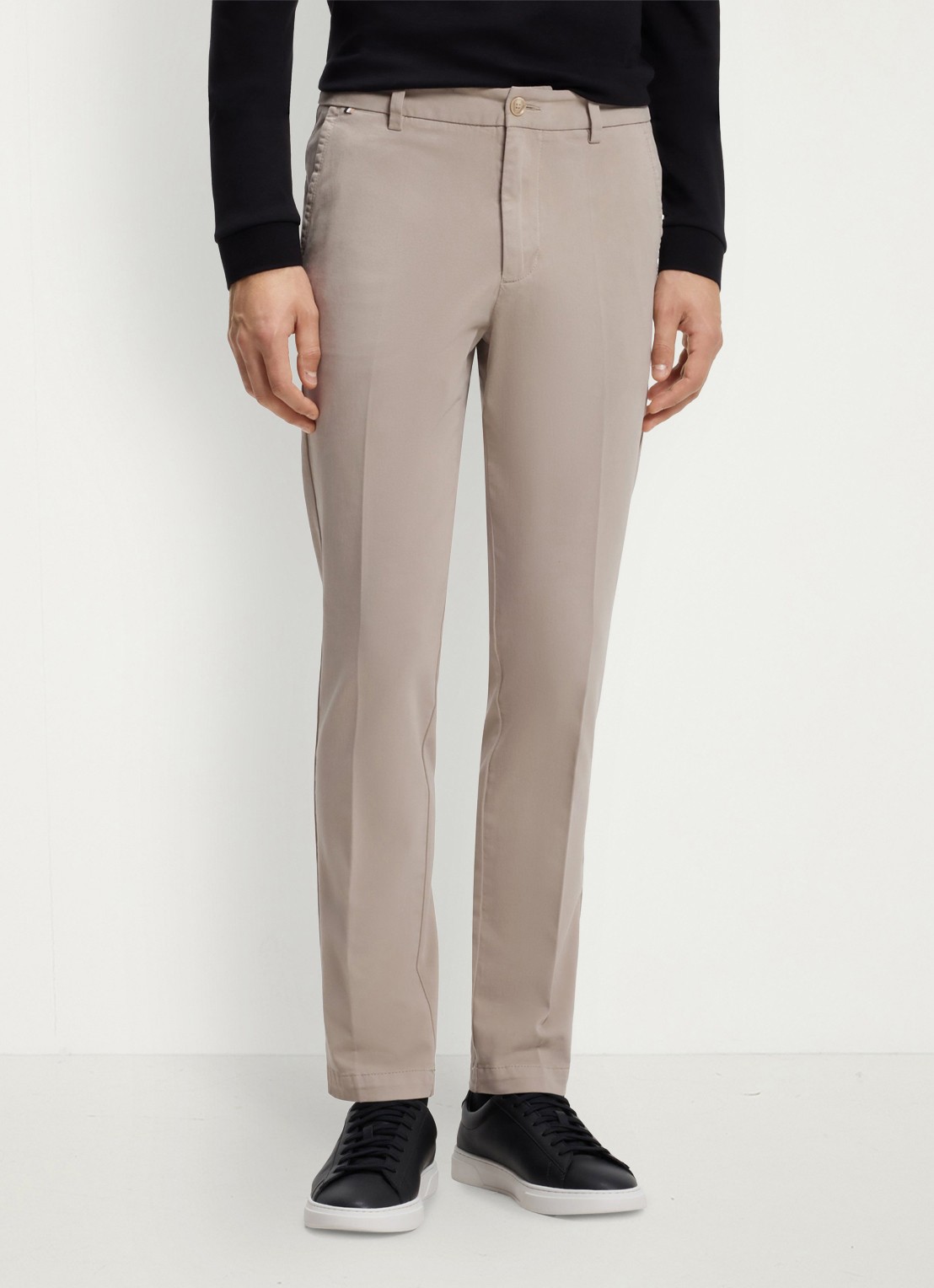BOSS H-Kaiton1 slim fit chino met steekzakken - detail open beige-294 / beige