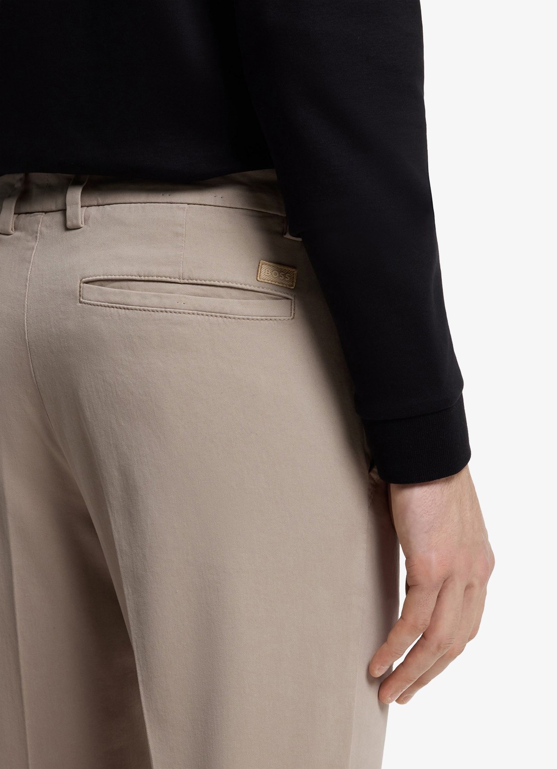 BOSS H-Kaiton1 slim fit chino met steekzakken - detail 2 open beige-294 / beige