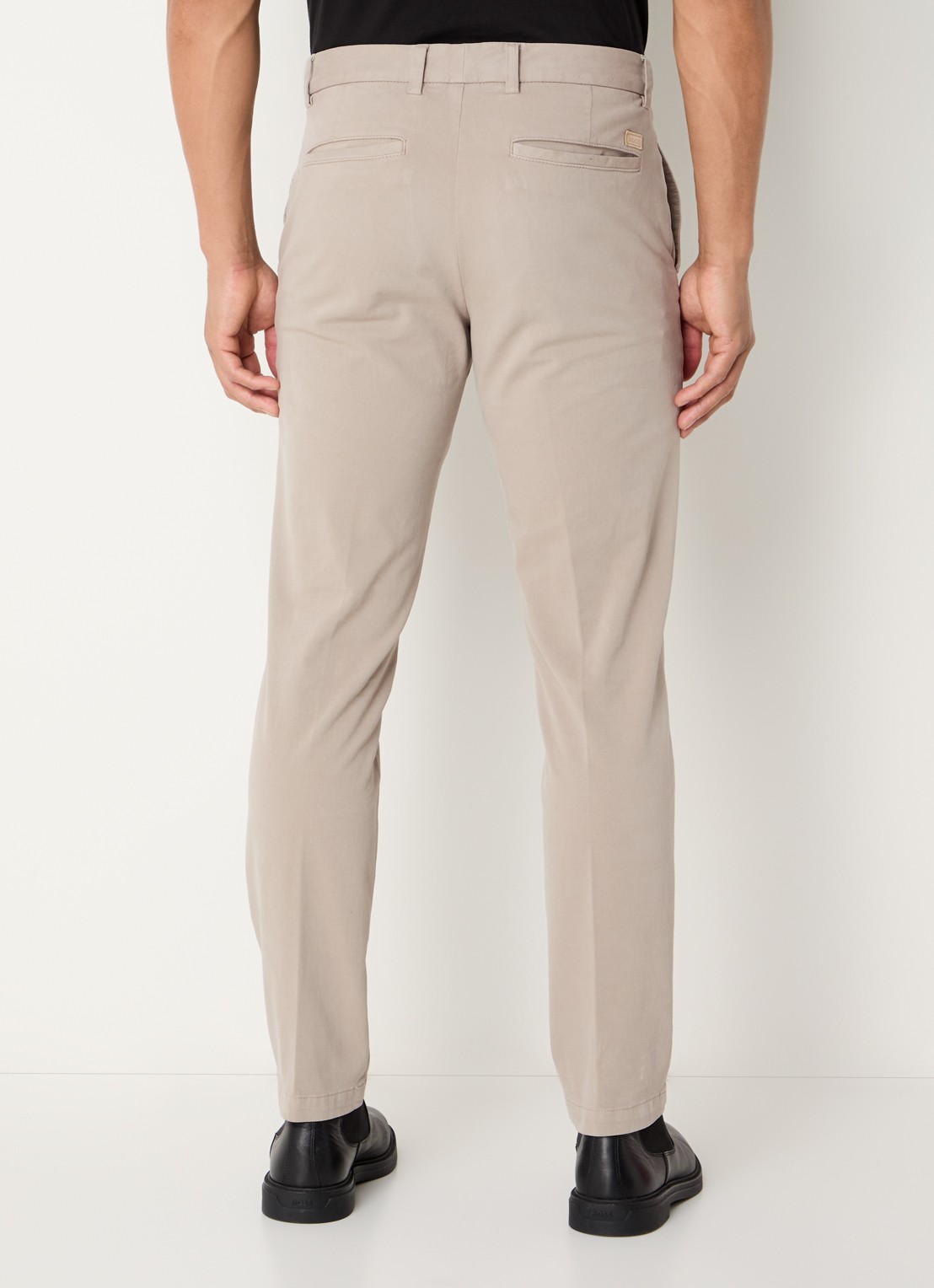BOSS H-Kaiton1 slim fit chino met steekzakken - achterkant 3 open beige-294 / beige