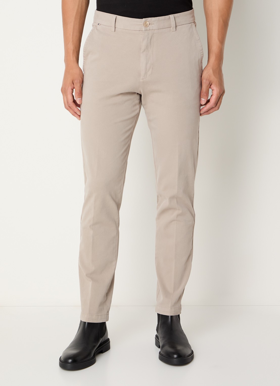 BOSS H-Kaiton1 slim fit chino met steekzakken - detail 4 open beige-294 / beige