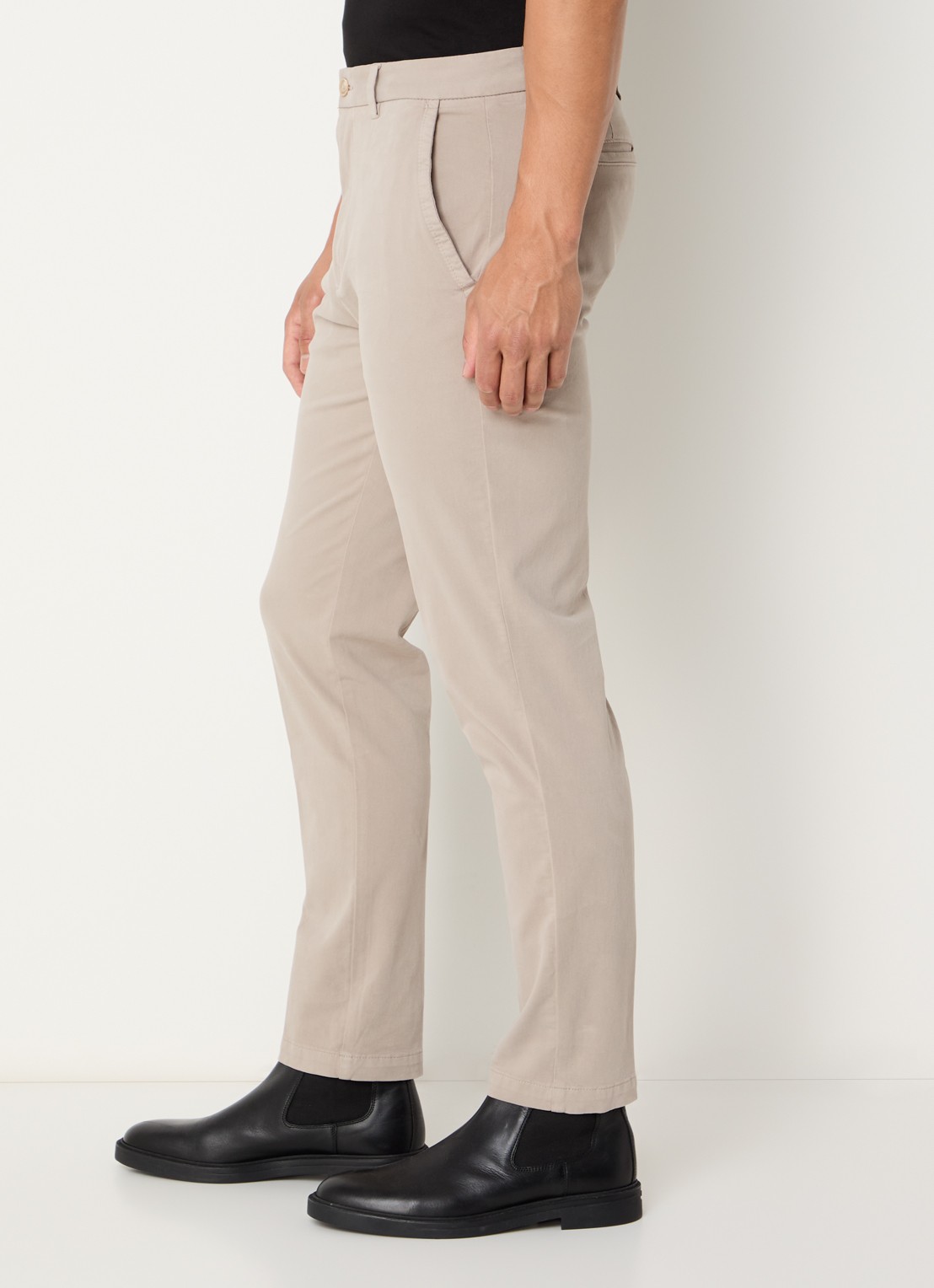 BOSS H-Kaiton1 slim fit chino met steekzakken - detail 5 open beige-294 / beige