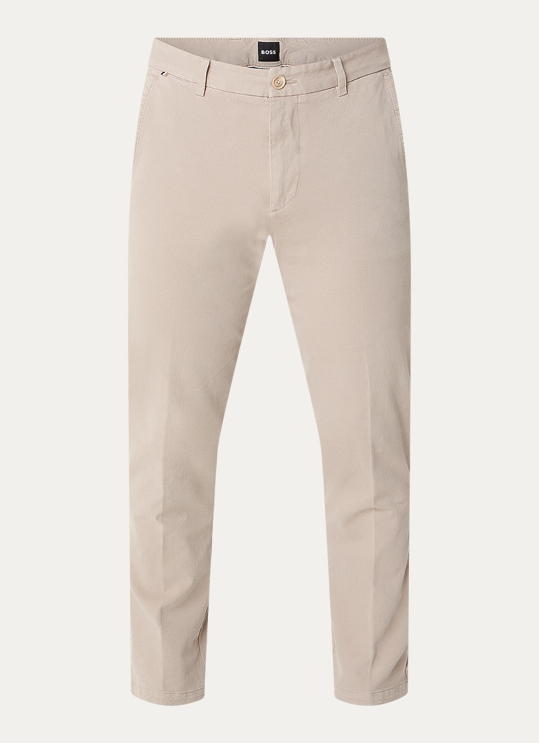 BOSS H-Kaiton1 slim fit chino met steekzakken - voorkant open beige-294 / beige