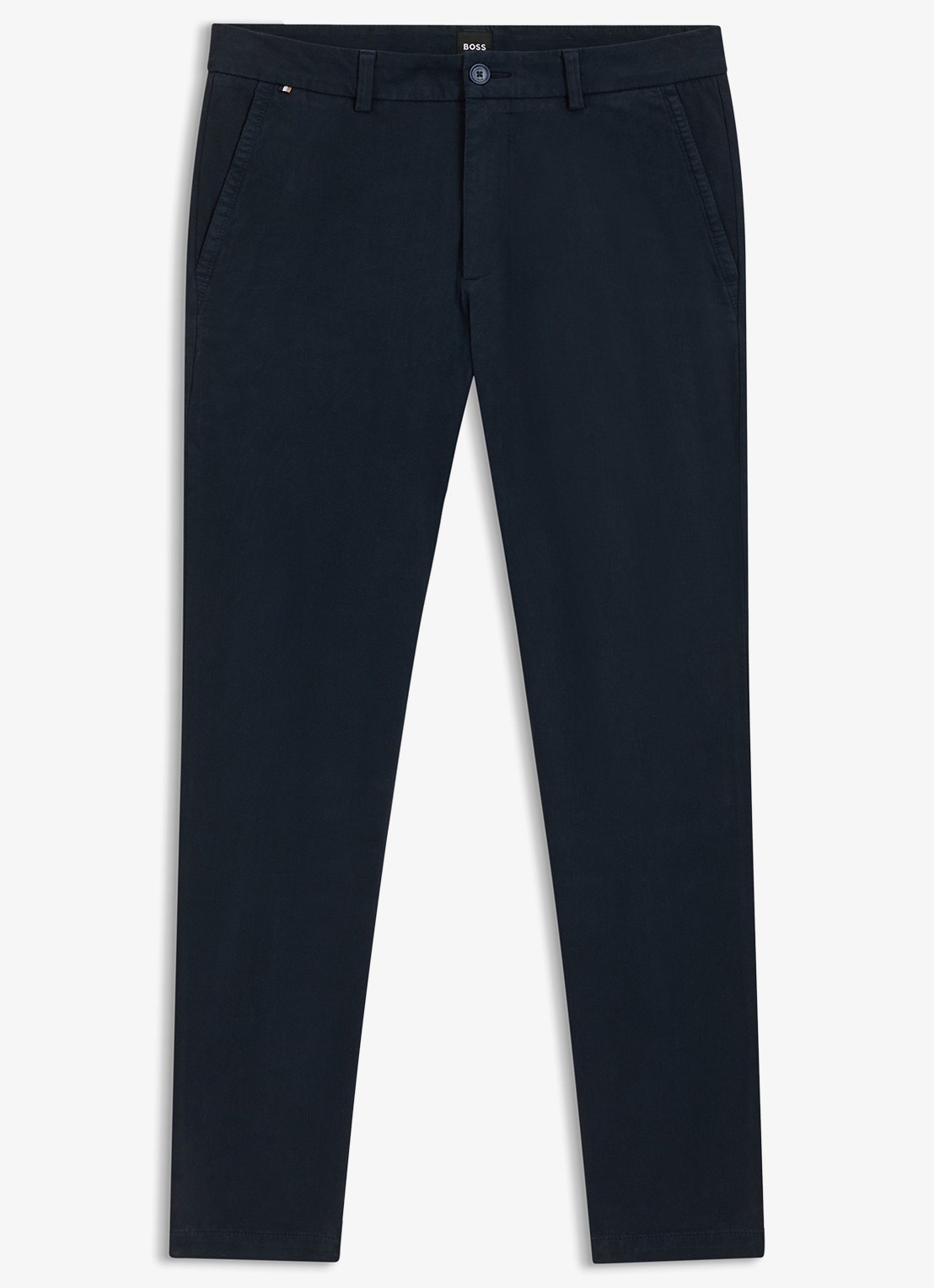 BOSS H-Kaiton1 slim fit chino met steekzakken - voorkant 8 dark blue-404 / blauw