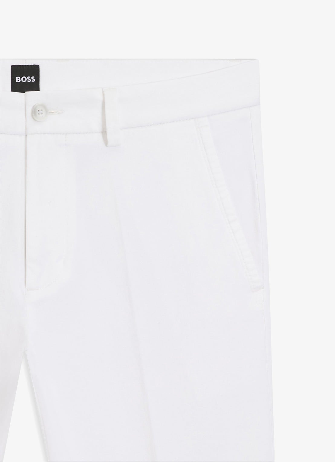 BOSS H-Kaiton1 slim fit chino met steekzakken - detail 3 white-100 / wit