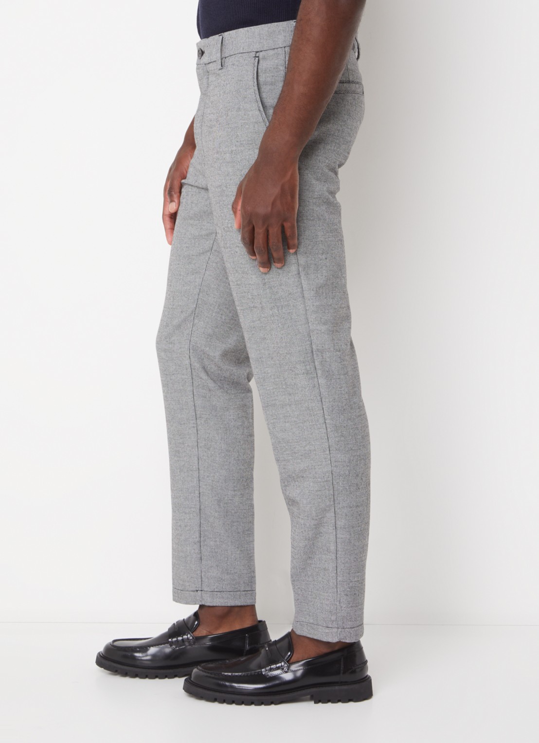 BOSS H-Kane slim fit pantalon met microdessin  - detail 3 zwart