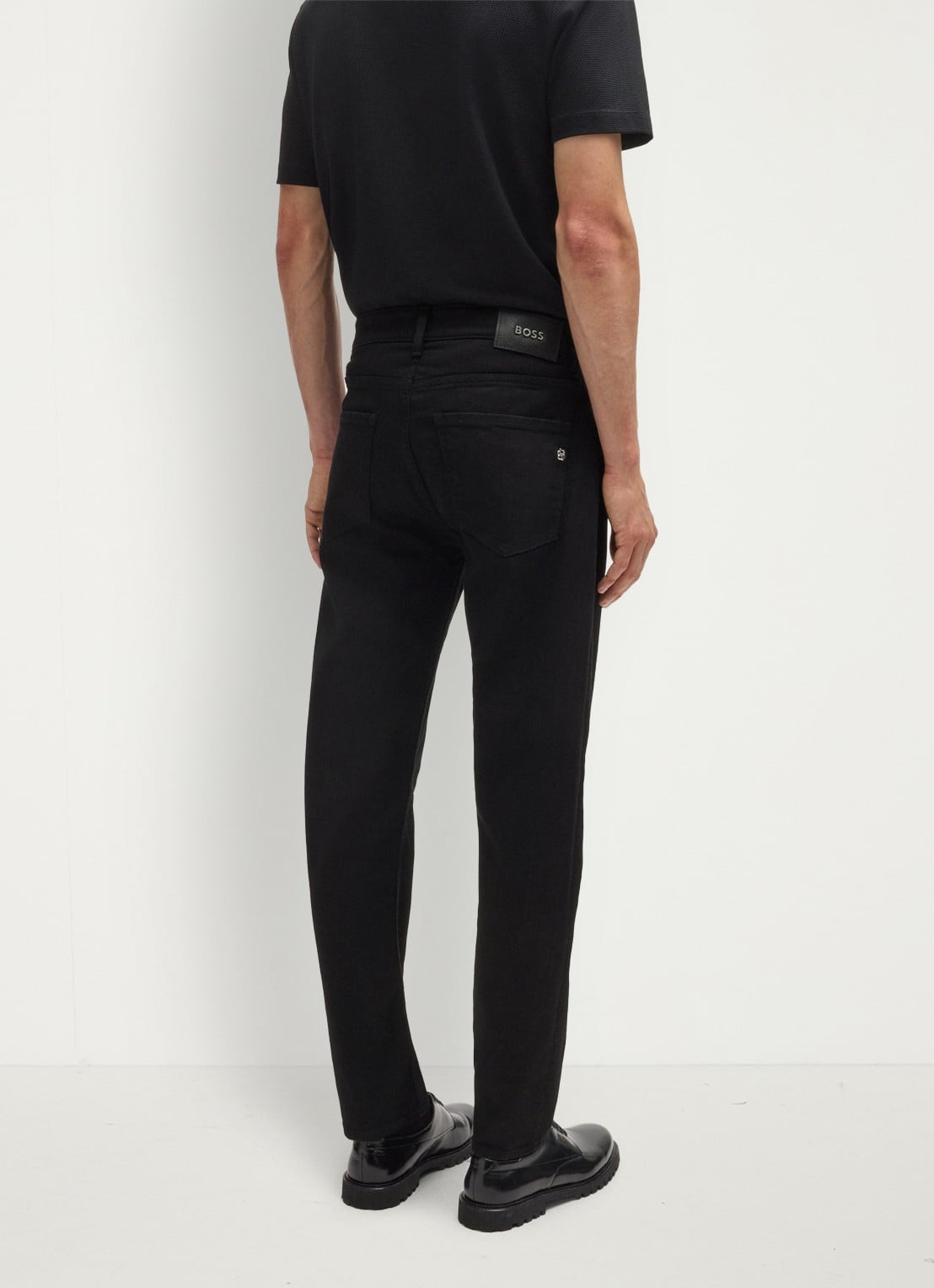 BOSS H-Re.Maine slim fit jeans met gekleurde wassing - detail 4 zwart