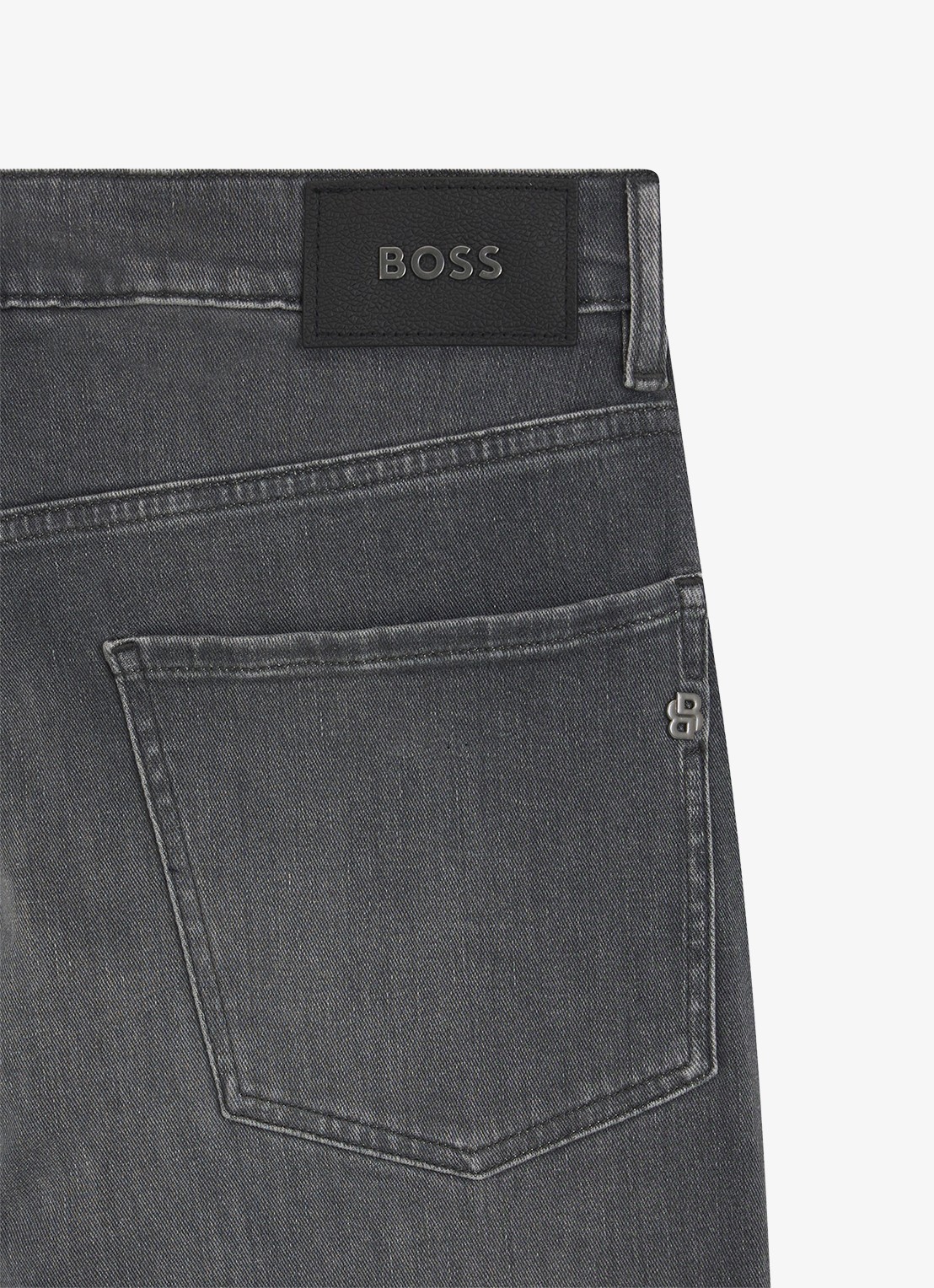 BOSS H-Re.Maine straight leg jeans met gekleurde wassing - detail 5 middengrijs