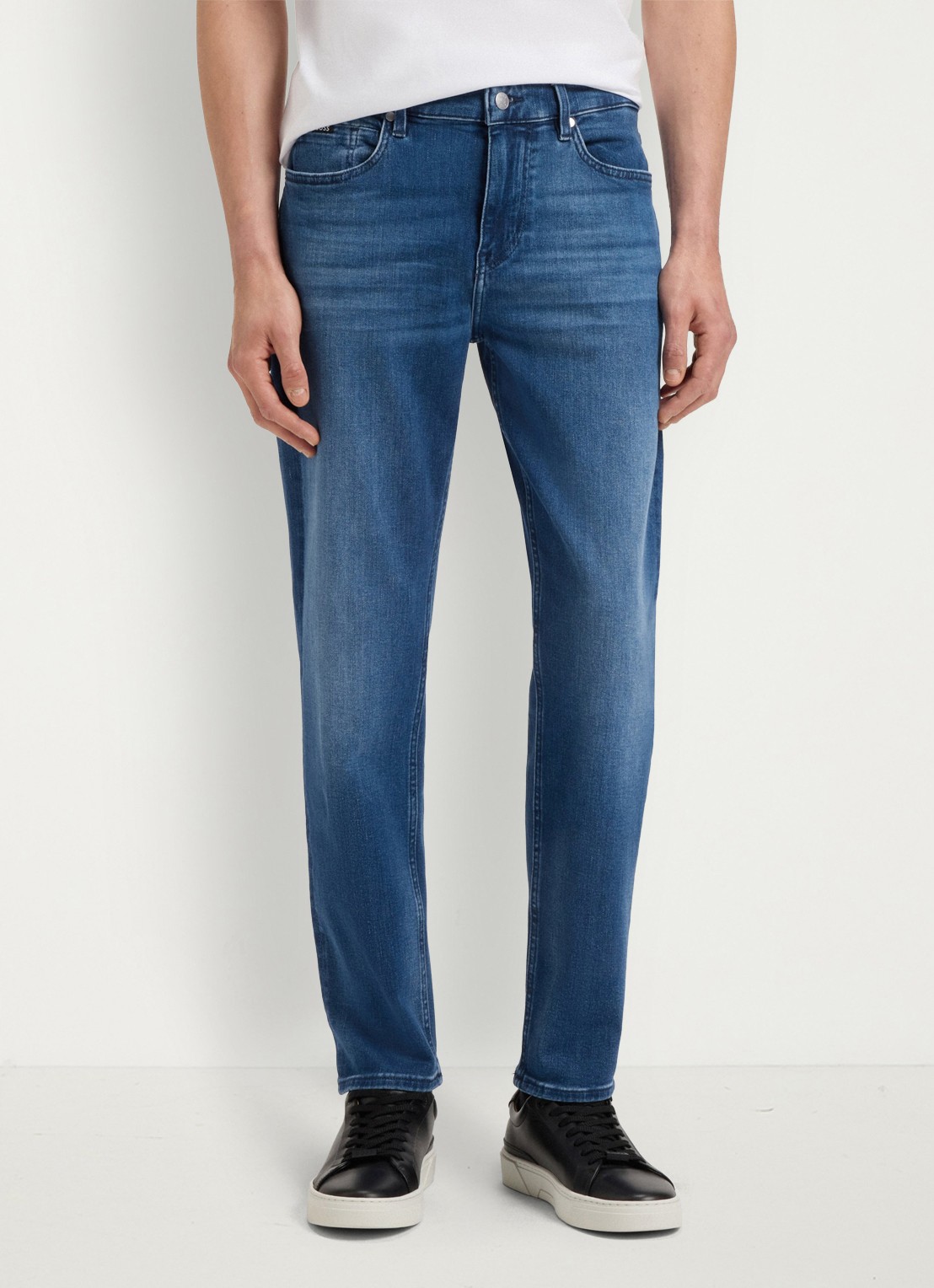 BOSS H-Re.Maine straight leg jeans met medium wassing - detail 3 indigo