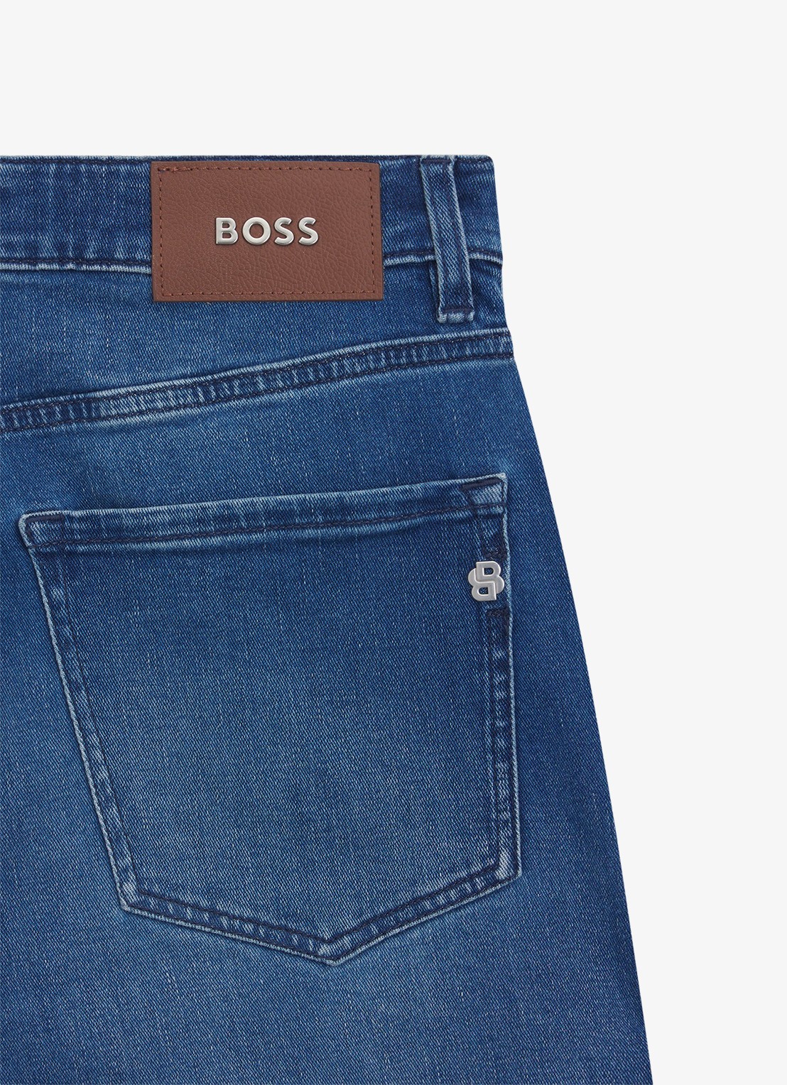 BOSS H-Re.Maine straight leg jeans met medium wassing - detail 4 indigo