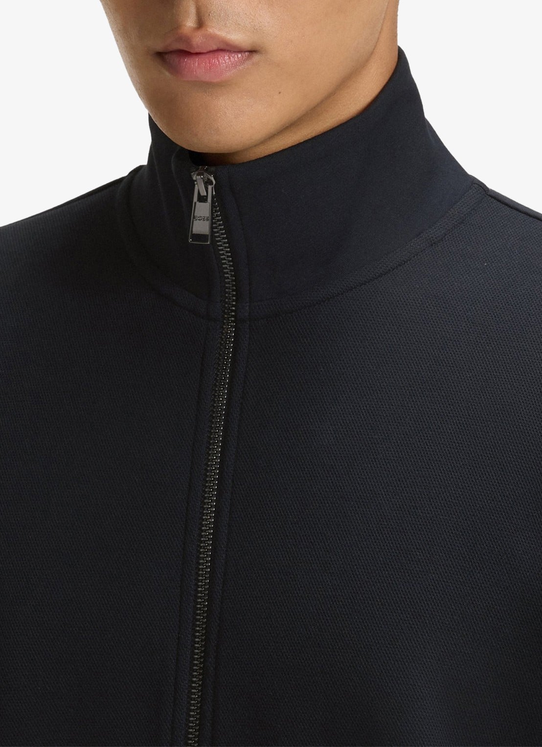 BOSS H-Shepherd sweatvest met steekzakken  - detail 3 donkerblauw