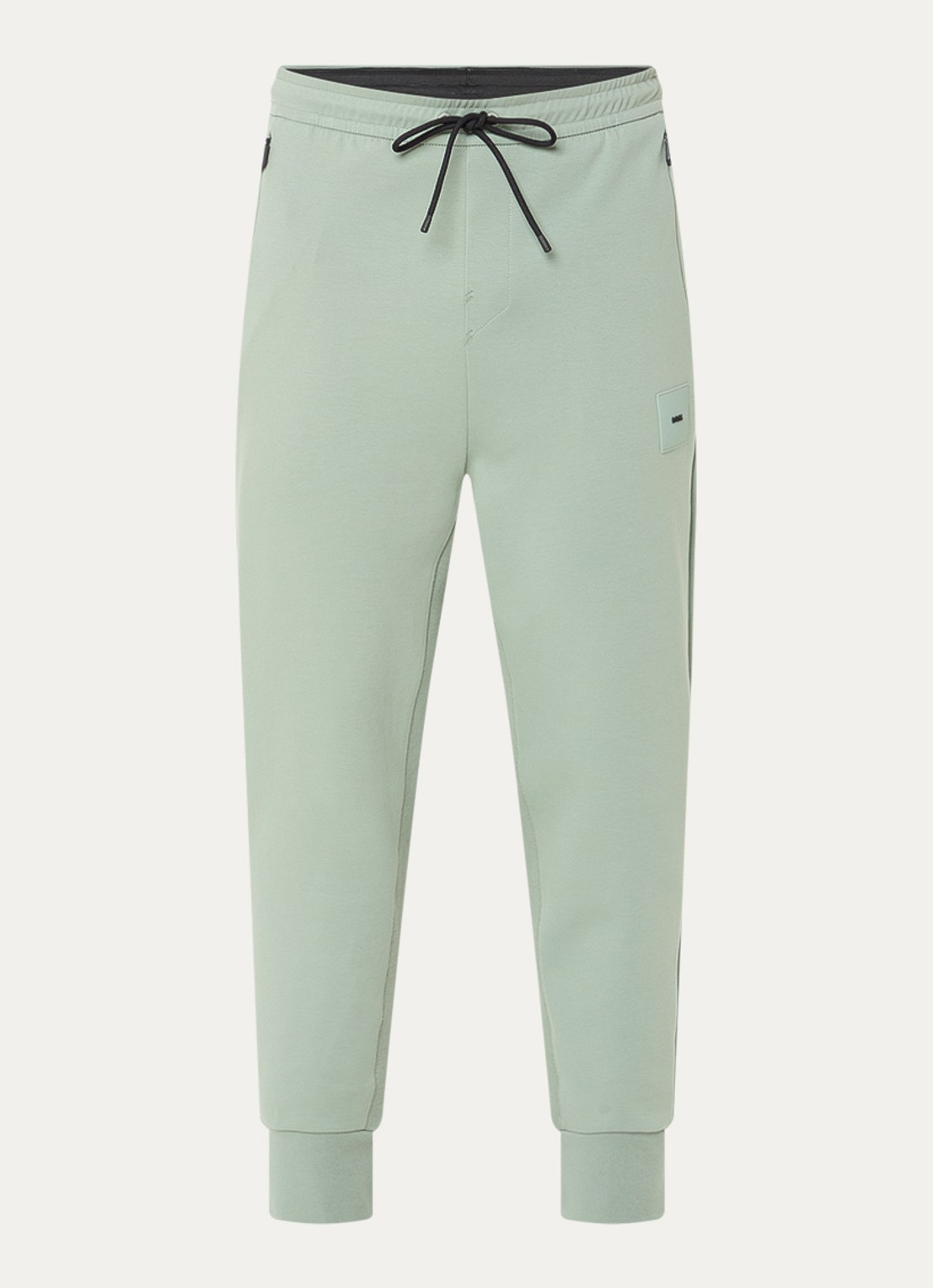 BOSS Hadiko tapered fit joggingbroek met logo - voorkant 4 lindegroen