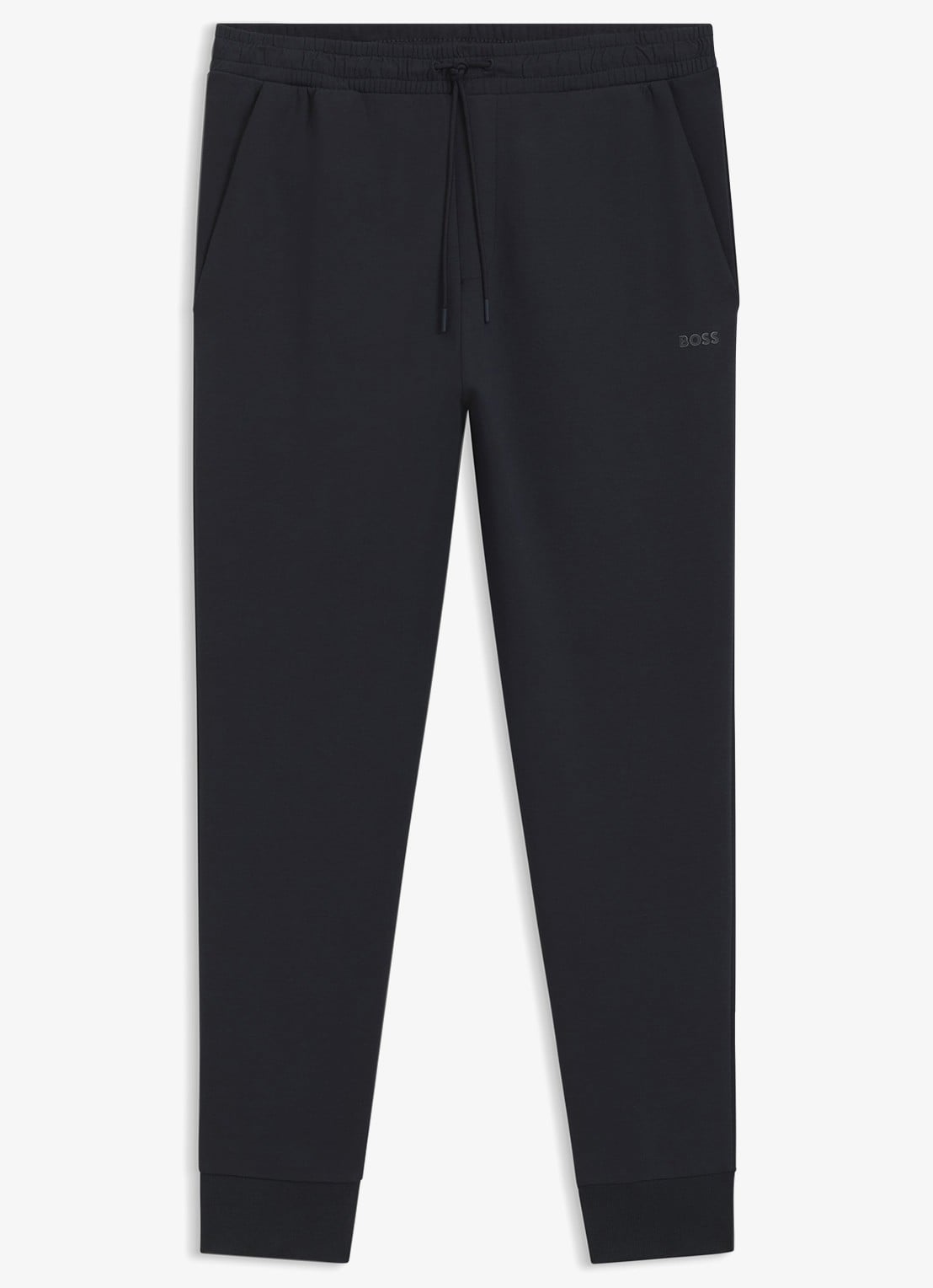 BOSS Hadiko tapered fit joggingbroek met steekzakken - voorkant 4 blauw