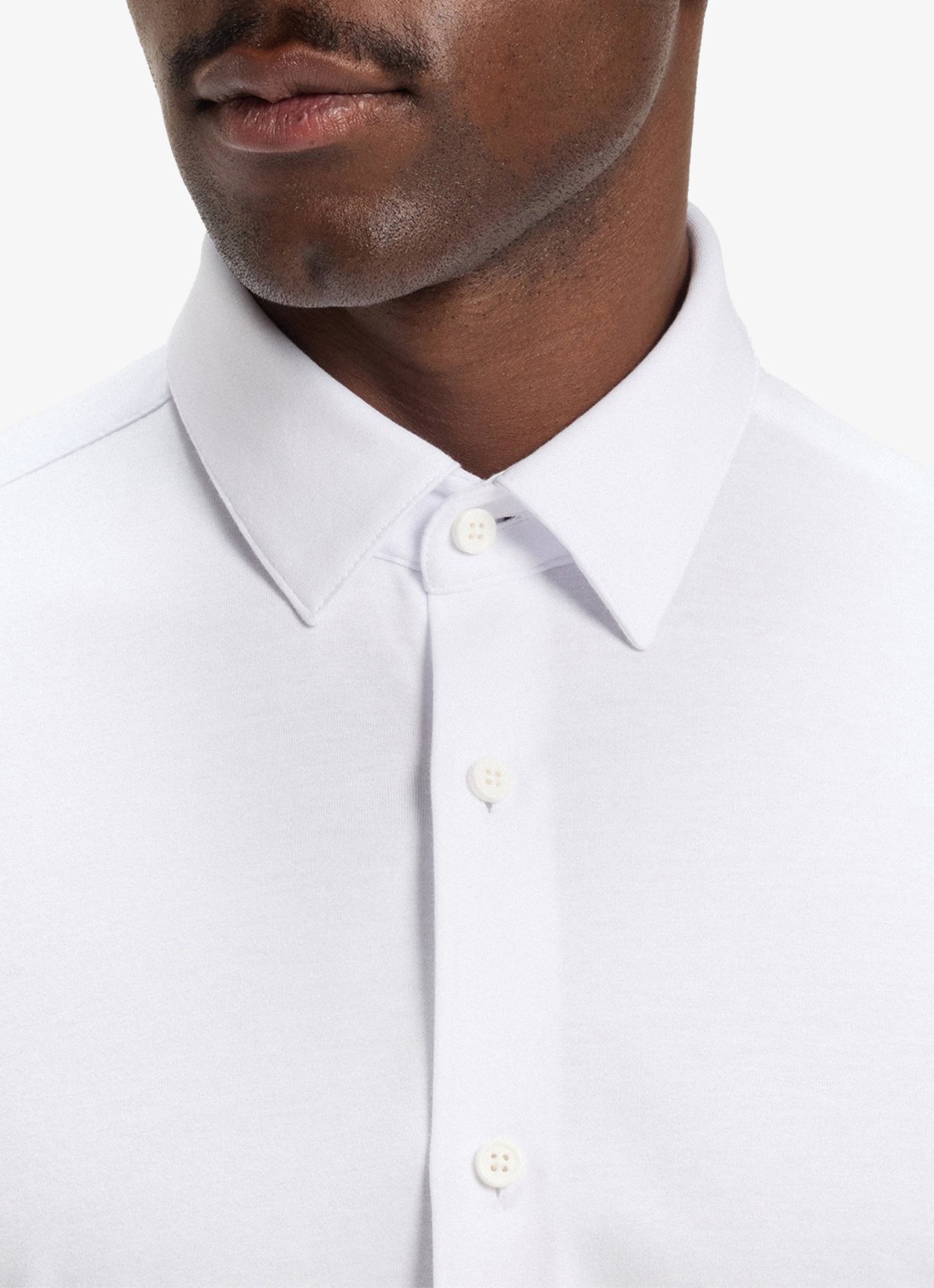 BOSS Hank slim fit overhemd met stretch - detail 5 wit
