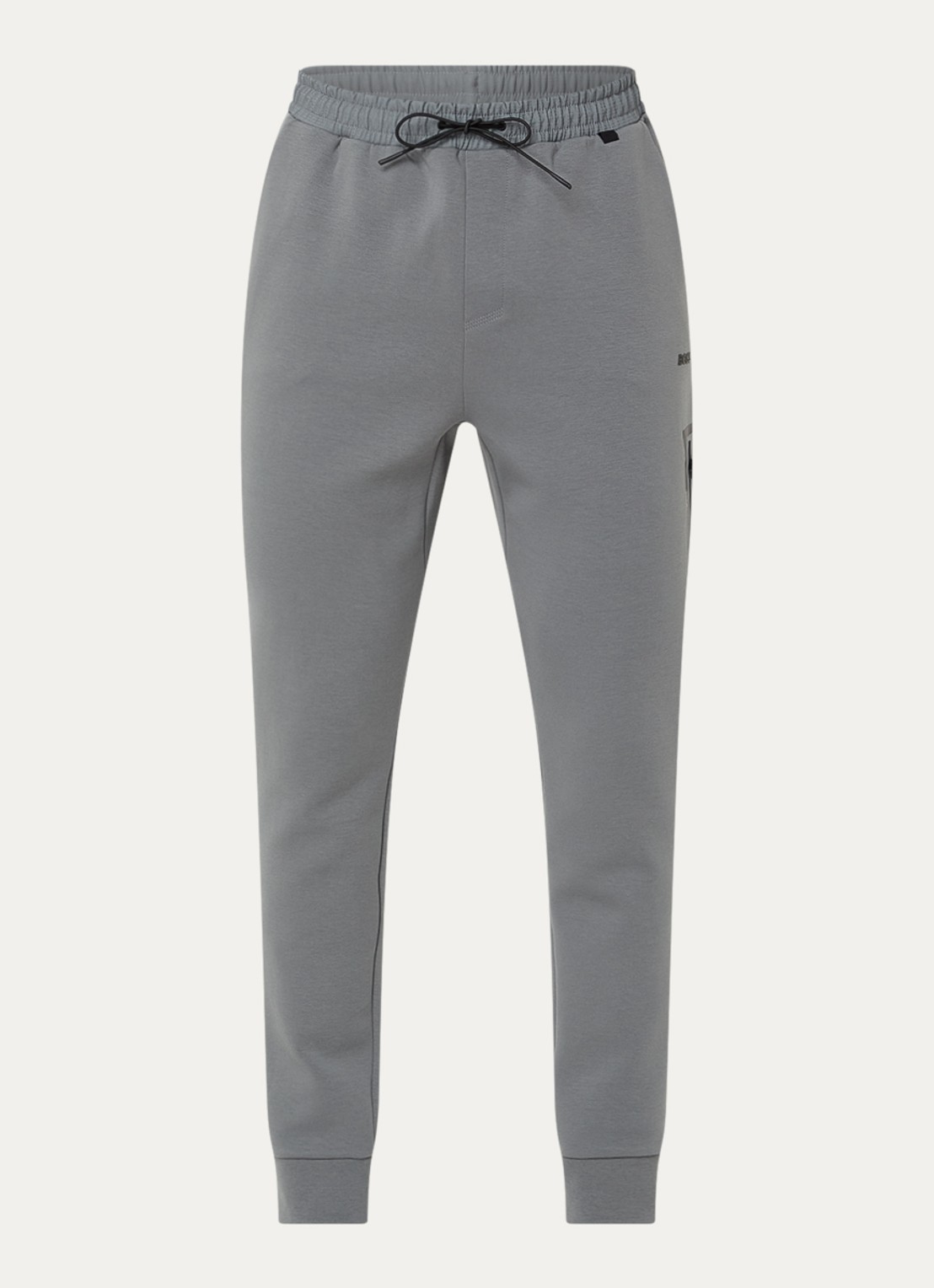 BOSS Hariq tapered joggingbroek met ritszak - voorkant 3 grijs