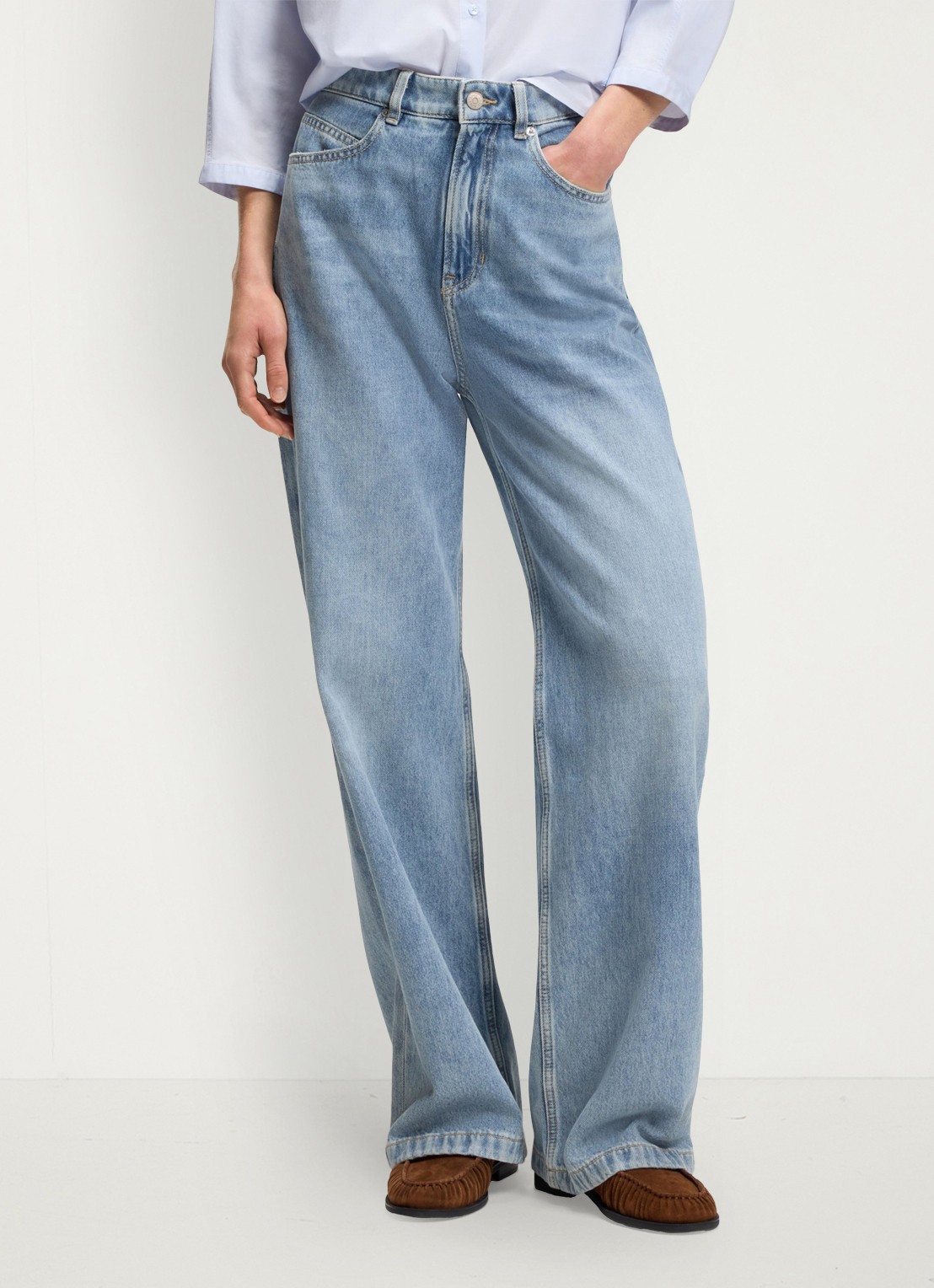BOSS High waist loose fit jeans met steekzakken - detail 2 indigo